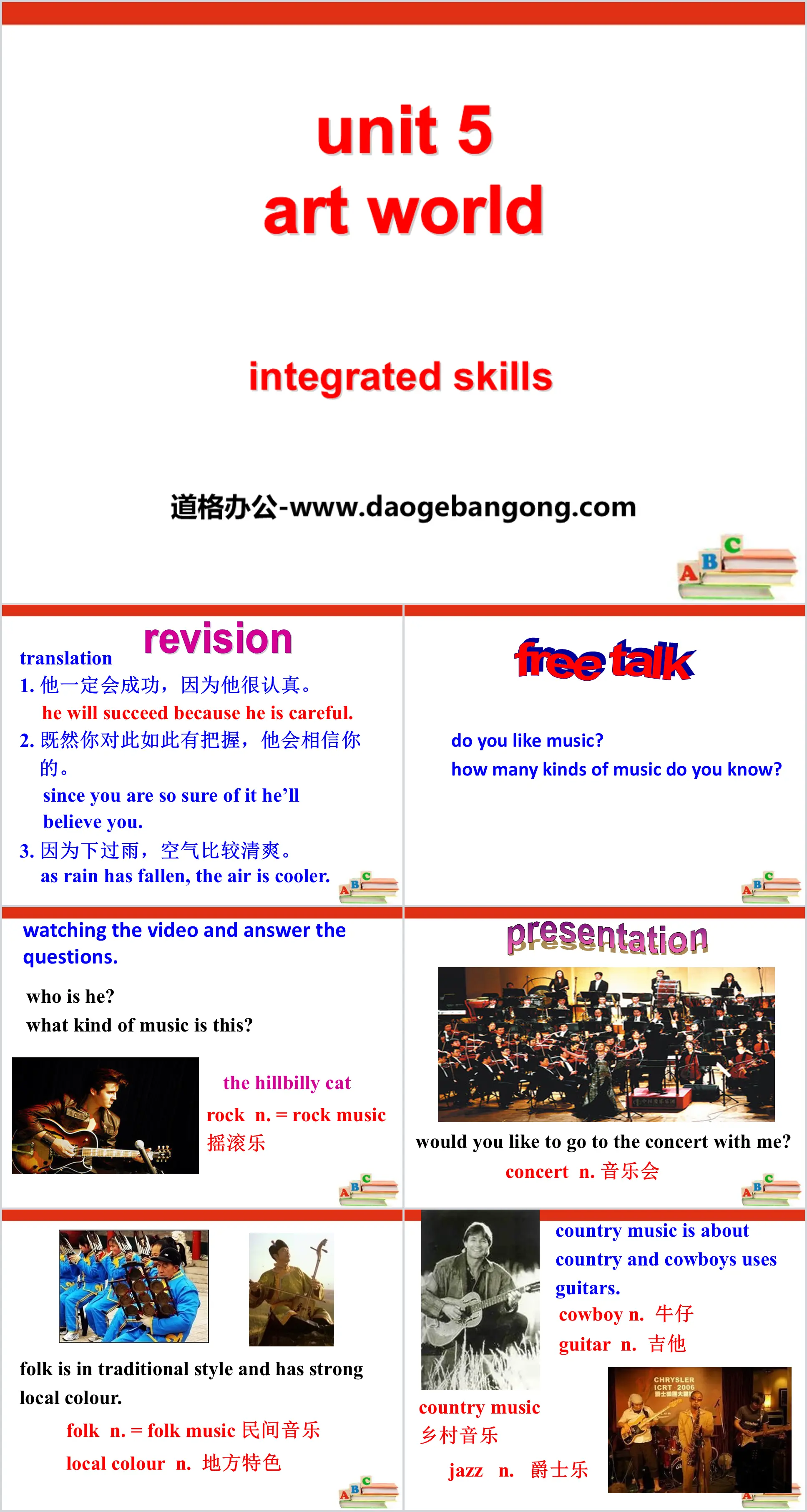 《Art world》Integrated skillsPPT
