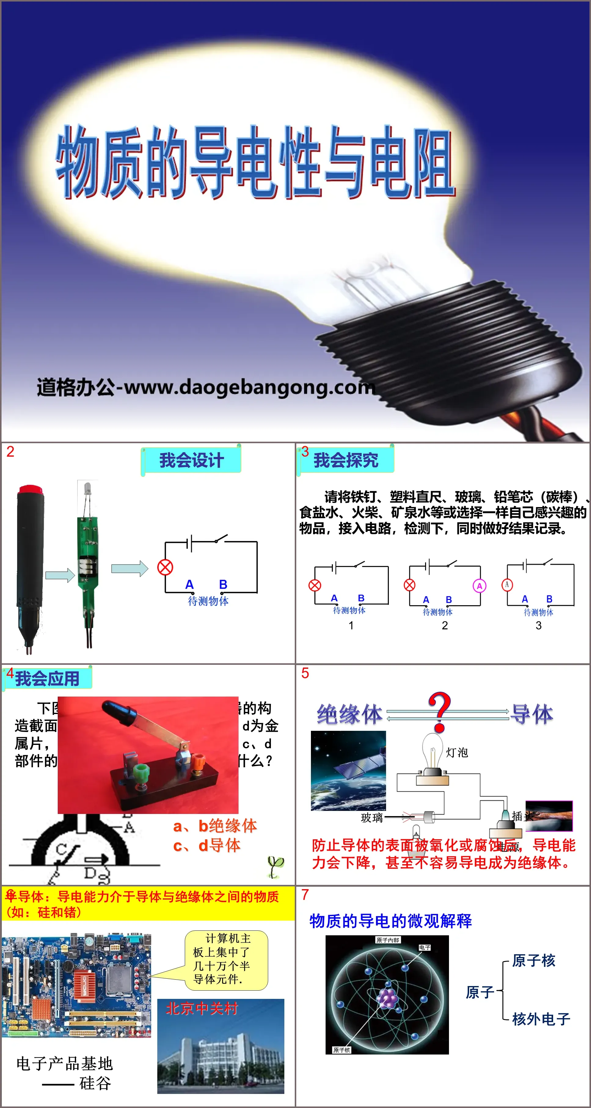 《物质的导电性与电阻》PPT课件