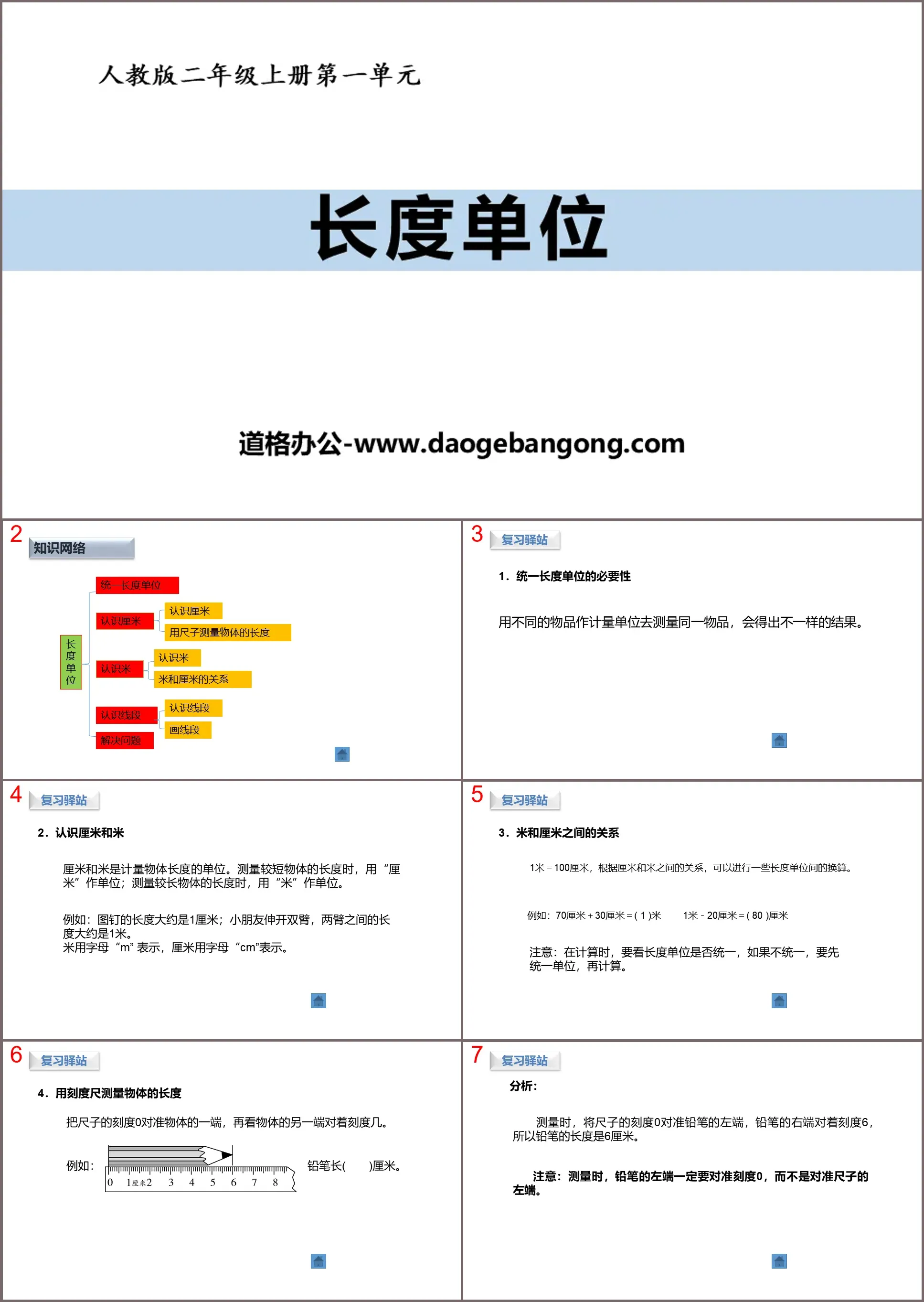 《长度单位》PPT