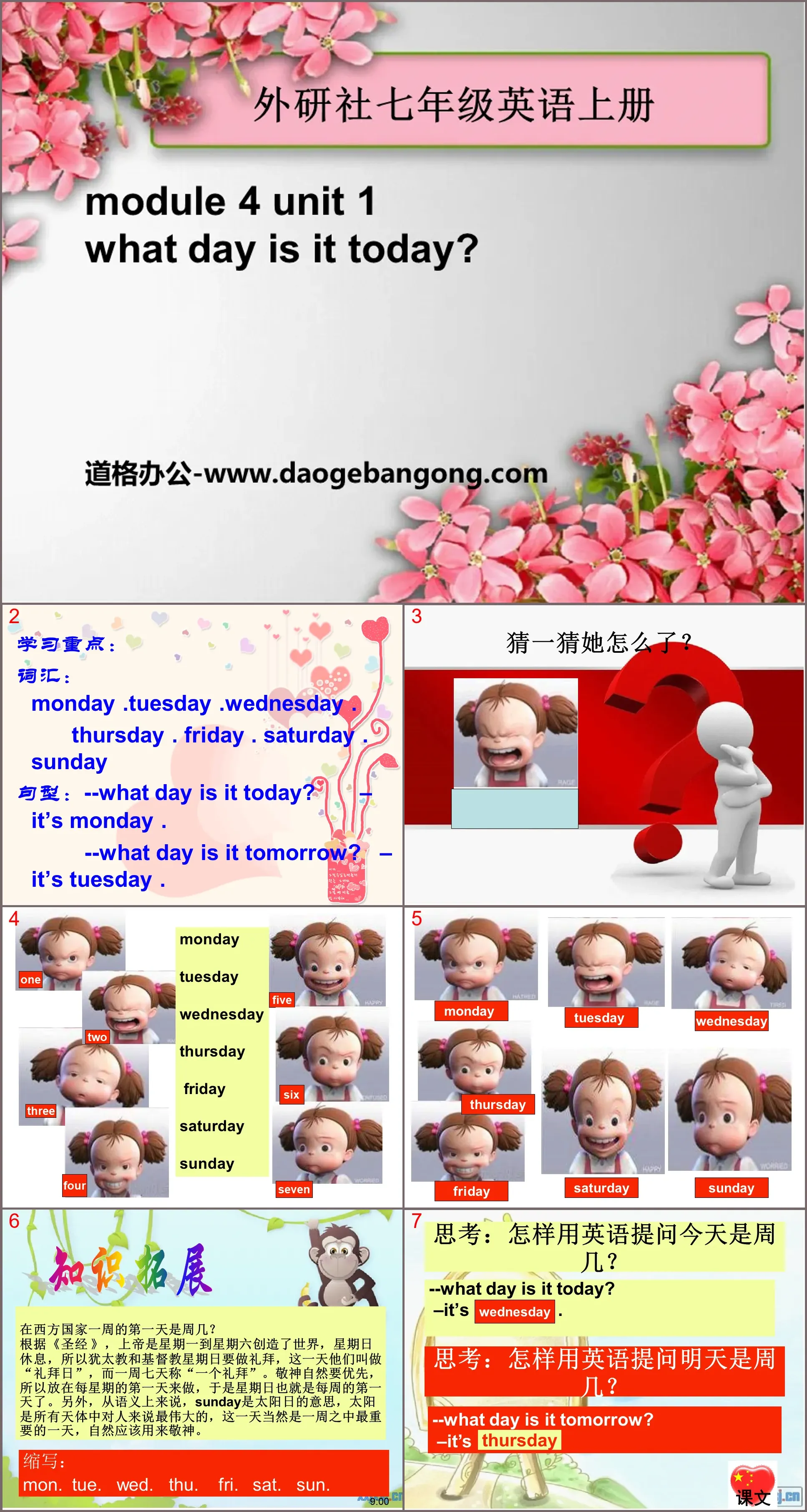 《What day is it today?》PPT Courseware 2