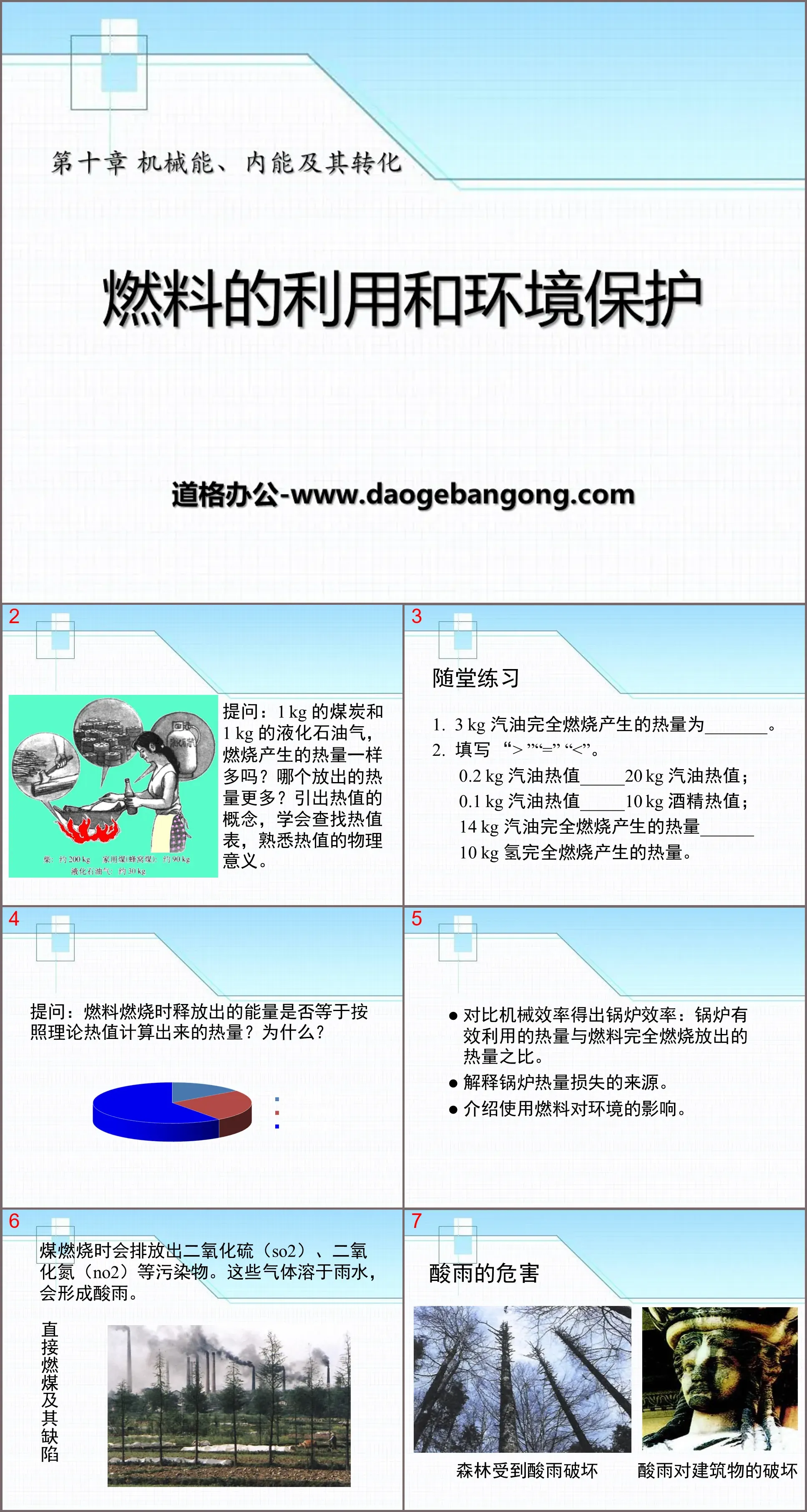 《燃料的利用與環境保護》機械能、內能及其轉換PPT課件2