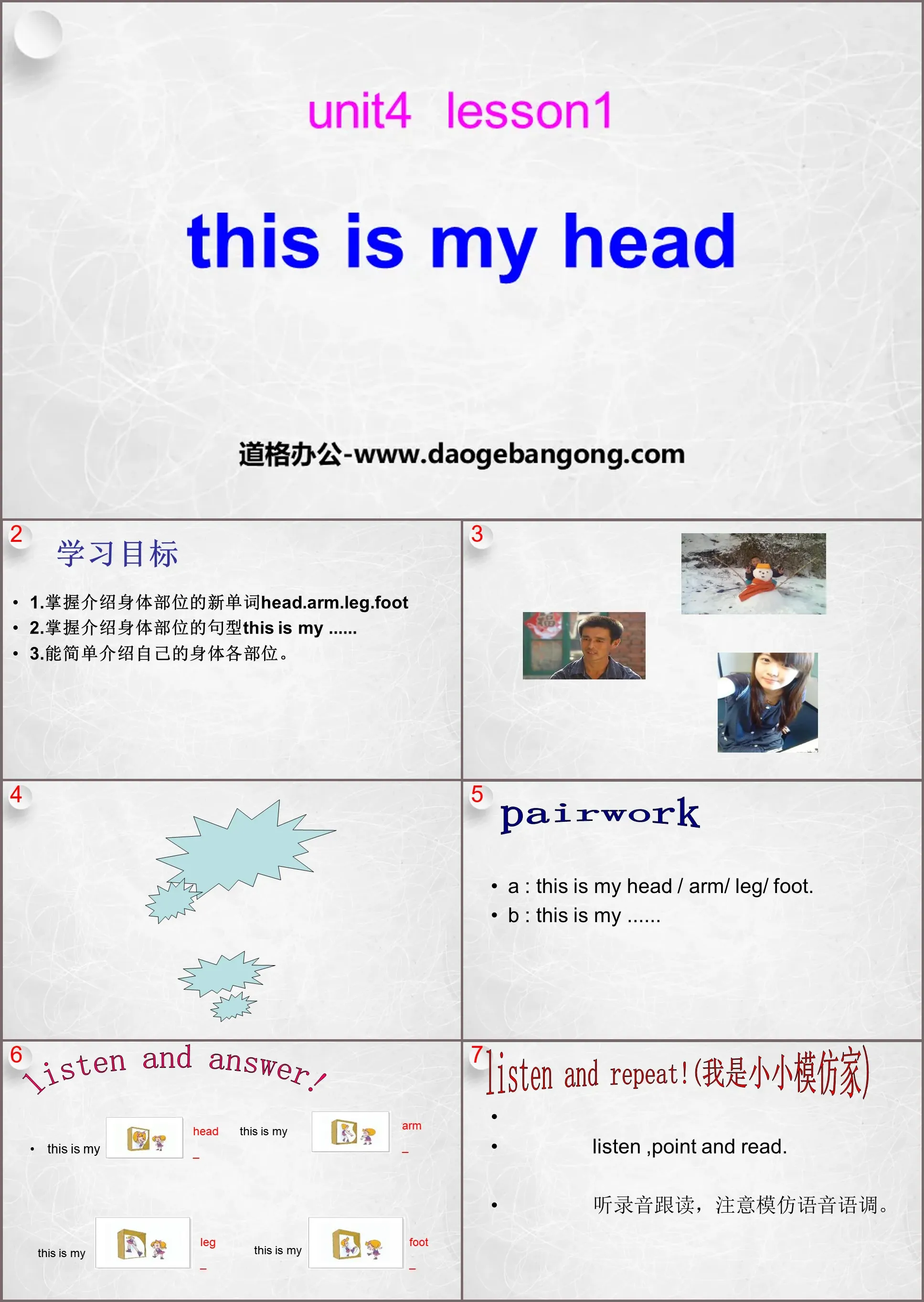 《This Is My head》Body PPT课件