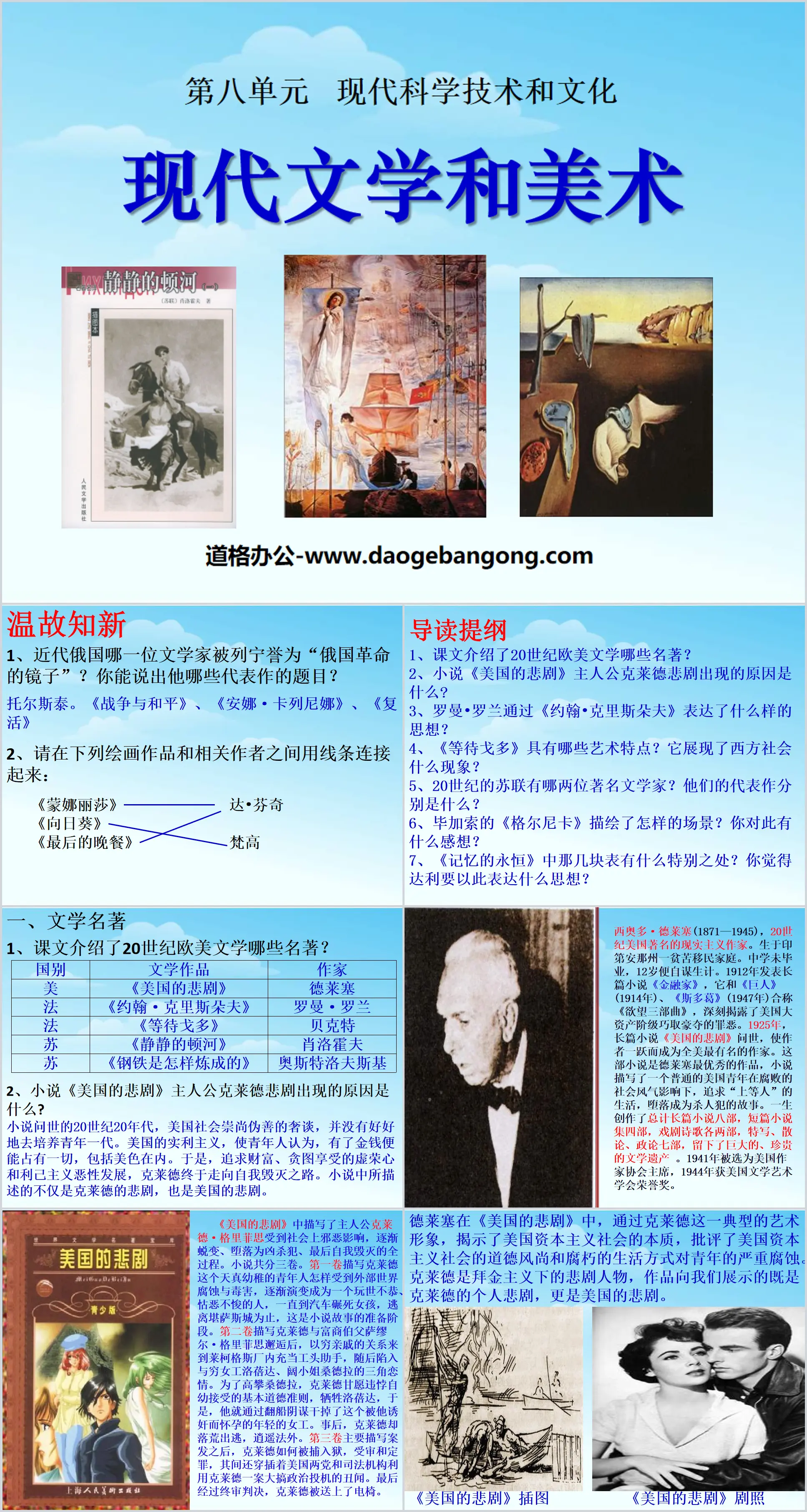 《现代文学和美术》现代科学技术和文化PPT课件3
