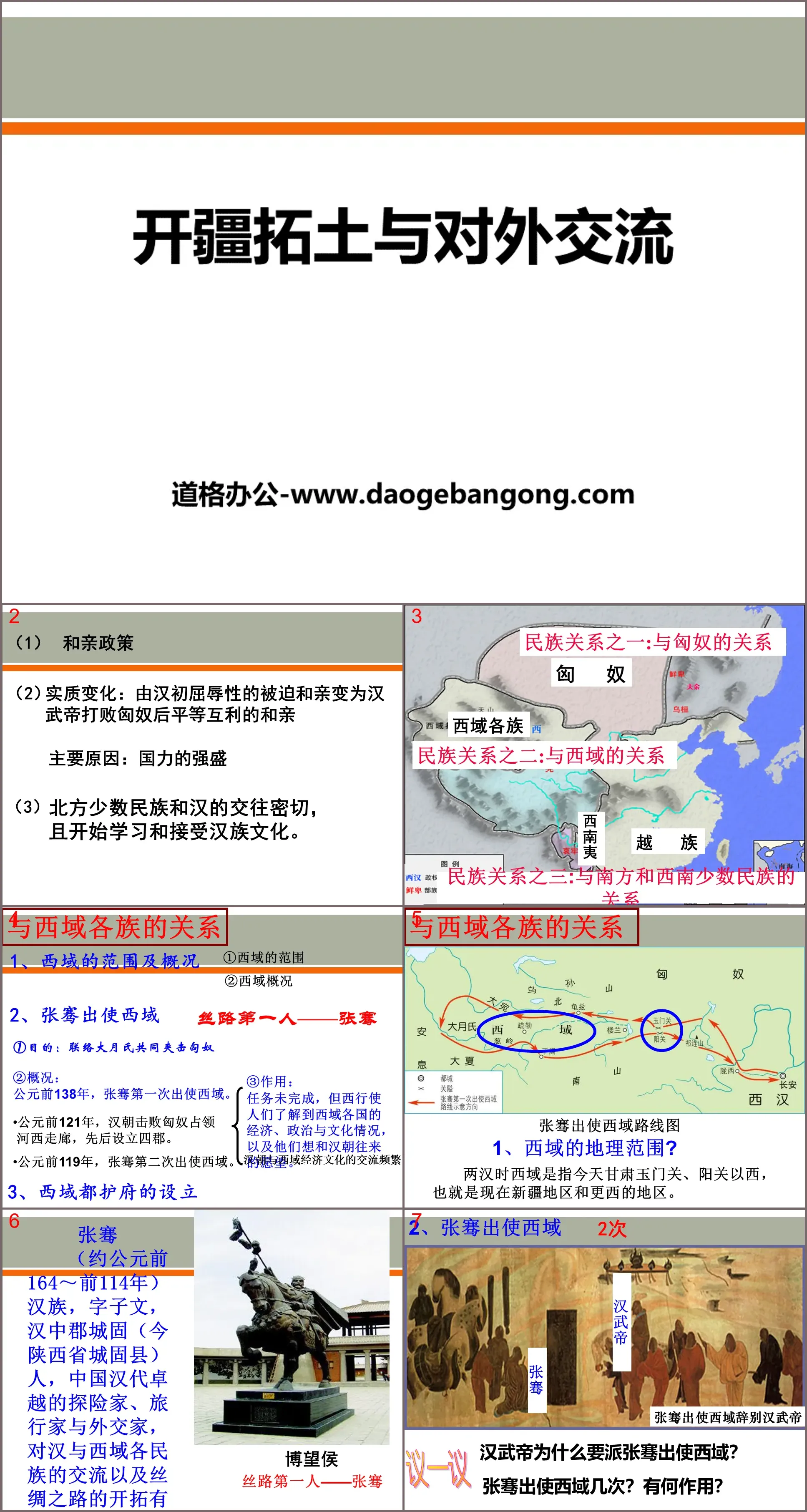 《开疆拓土与对外交流》统一多民族国家的建立和发展PPT课件