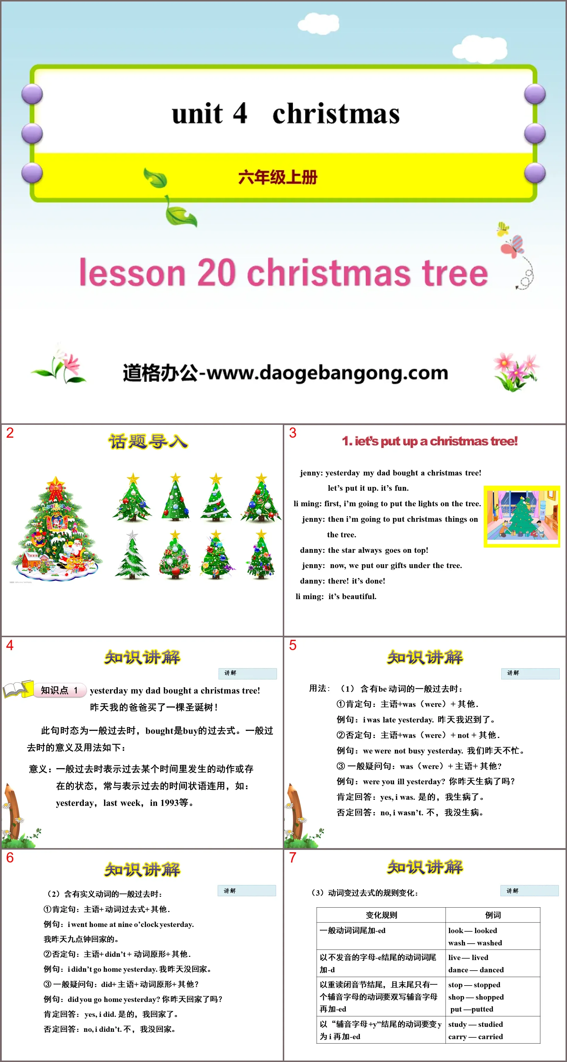 《Chritmas Tree》Christmas PPT教学课件