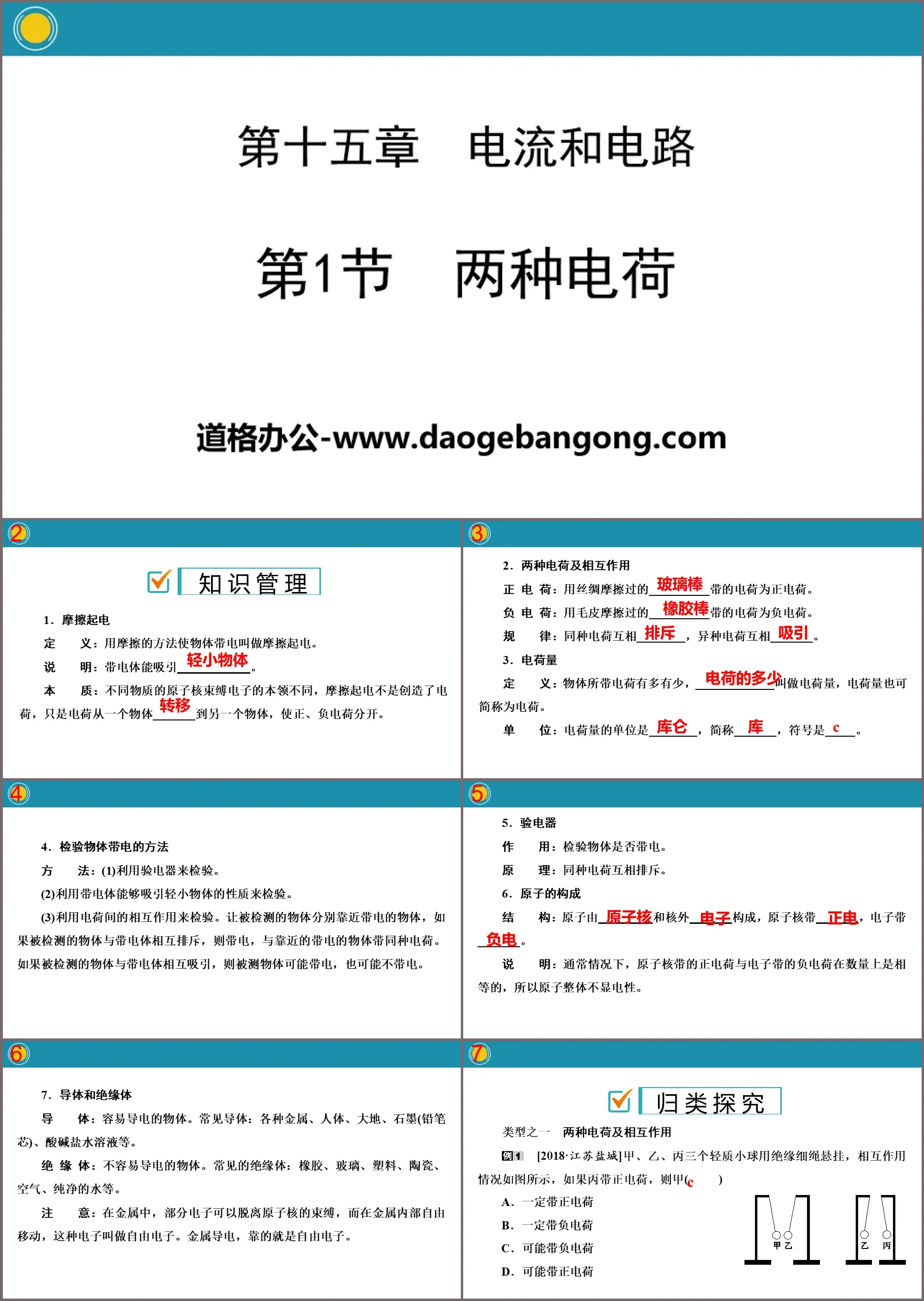 《兩種電荷》電流與電路PPT教學課件