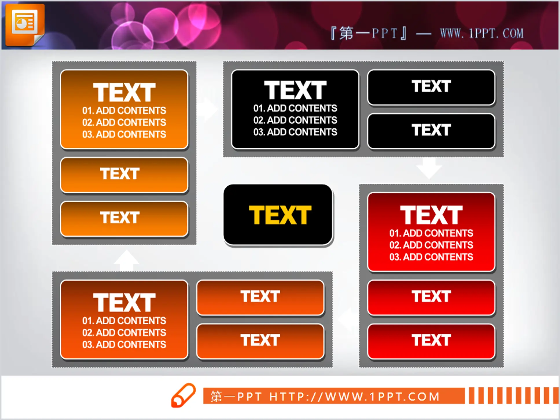 Structure de boucle Matériel d'illustration de contenu PowerPoint