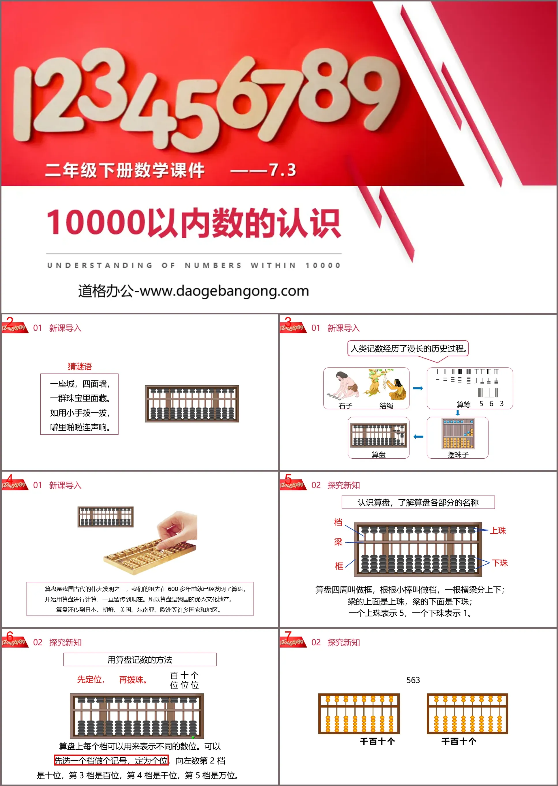 "Understanding of Numbers Within 10,000" PPT courseware download (Lesson 2)