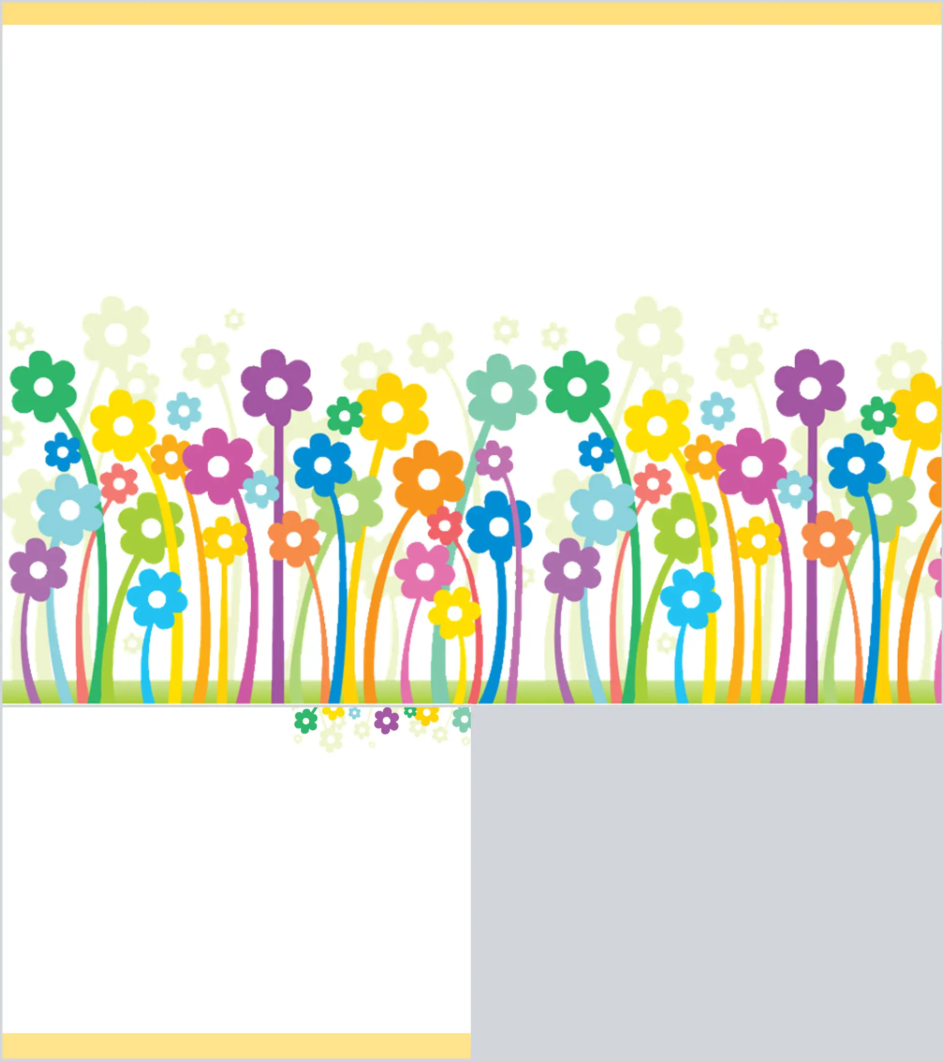 Colorful cute little flower PPT background picture