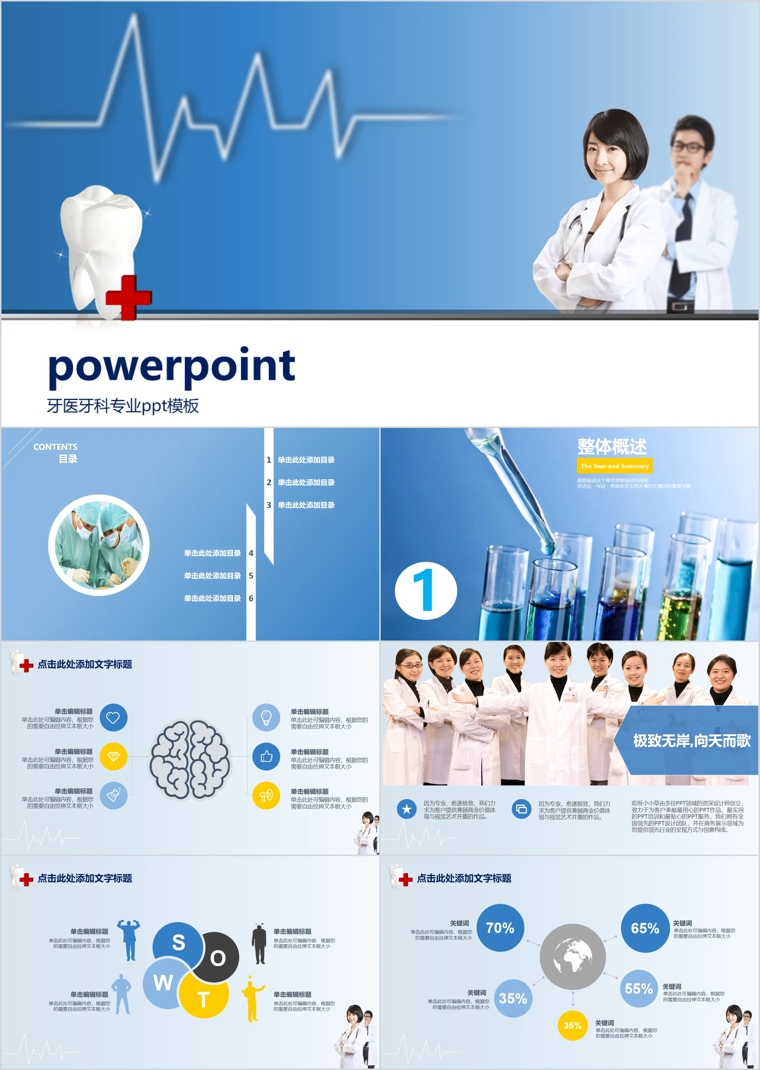 牙醫牙科醫生PPT模板