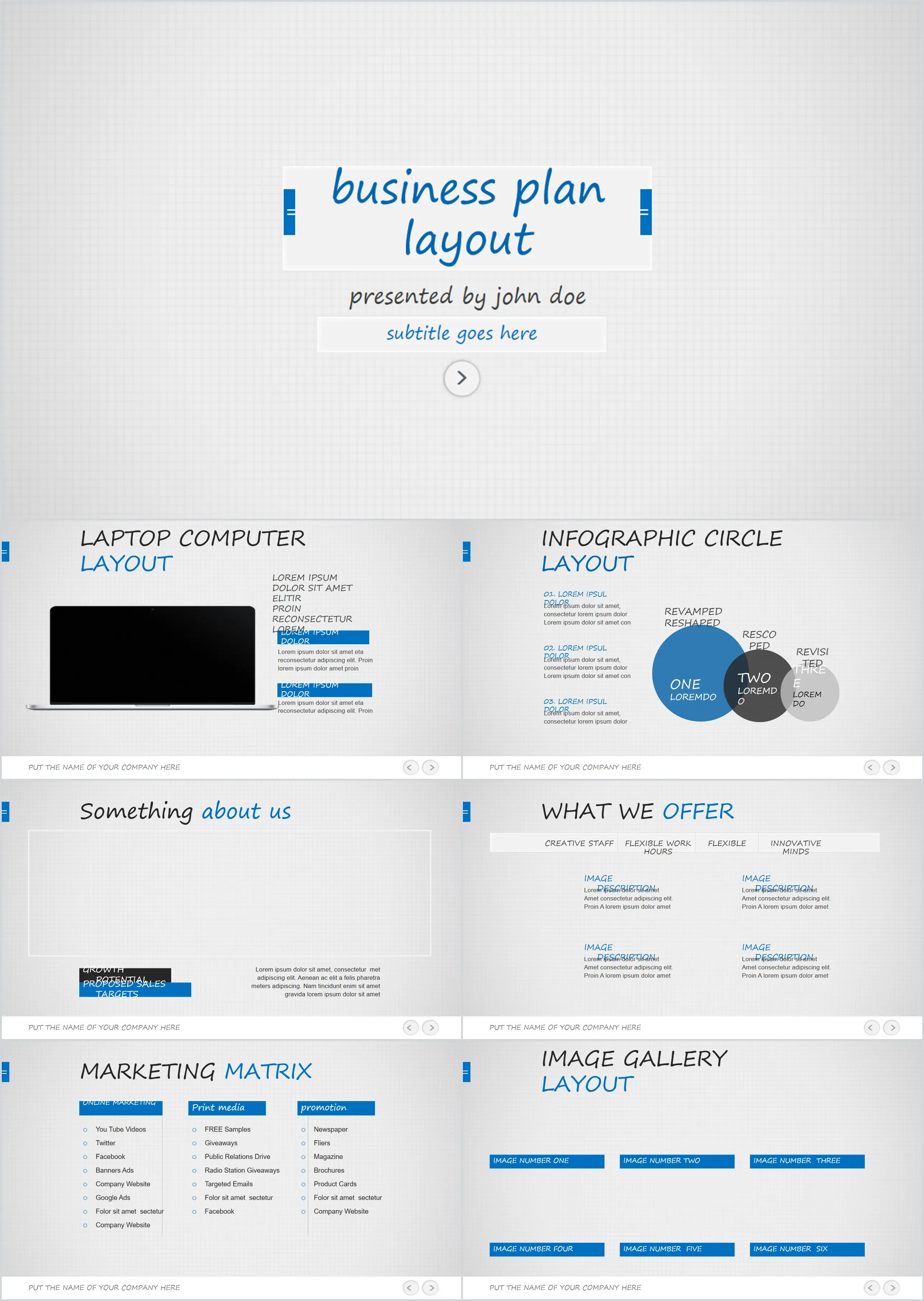 European and American style simple business PPT template