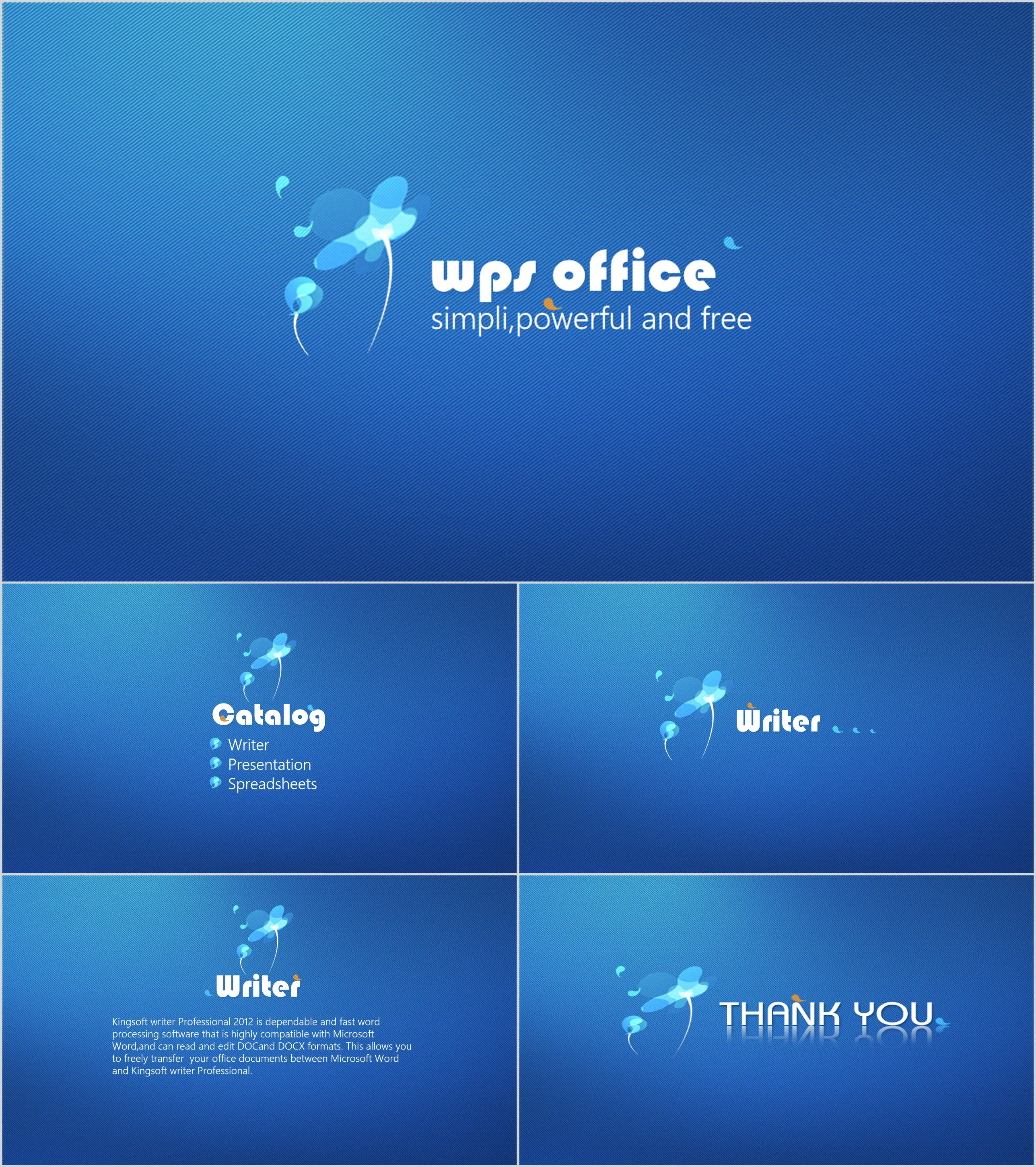 Blue general simple PPT template download