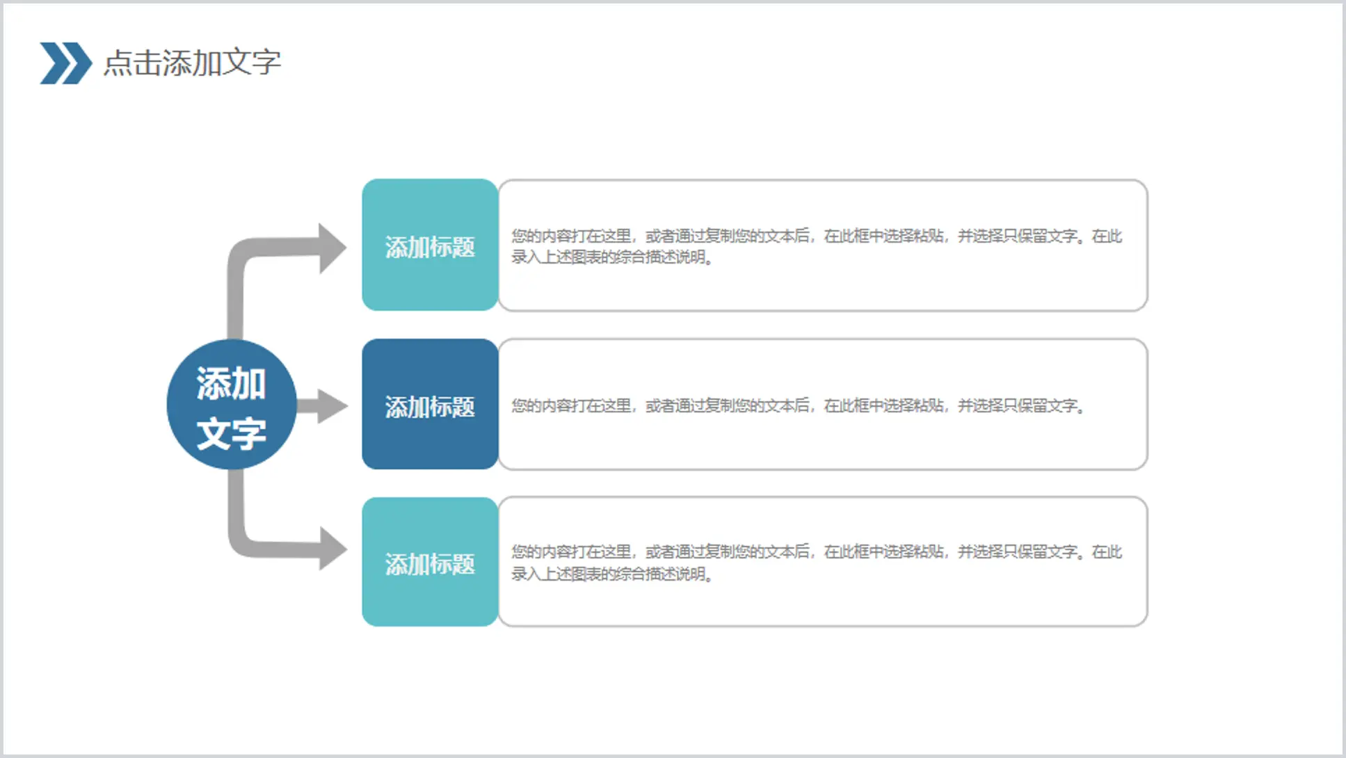 三項總分擴散關係PPT圖表