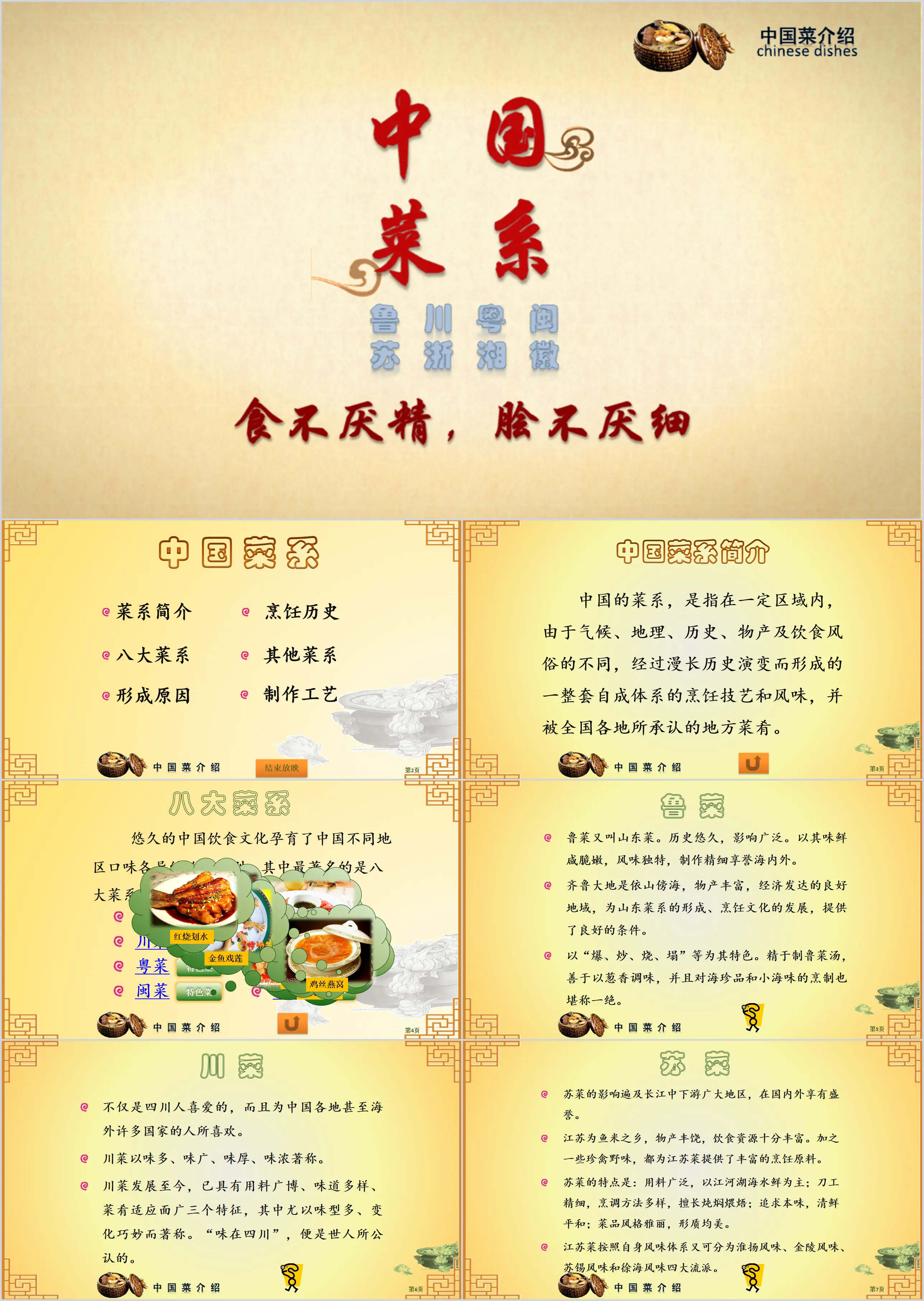 Eight Chinese Cuisine Introduction PPT