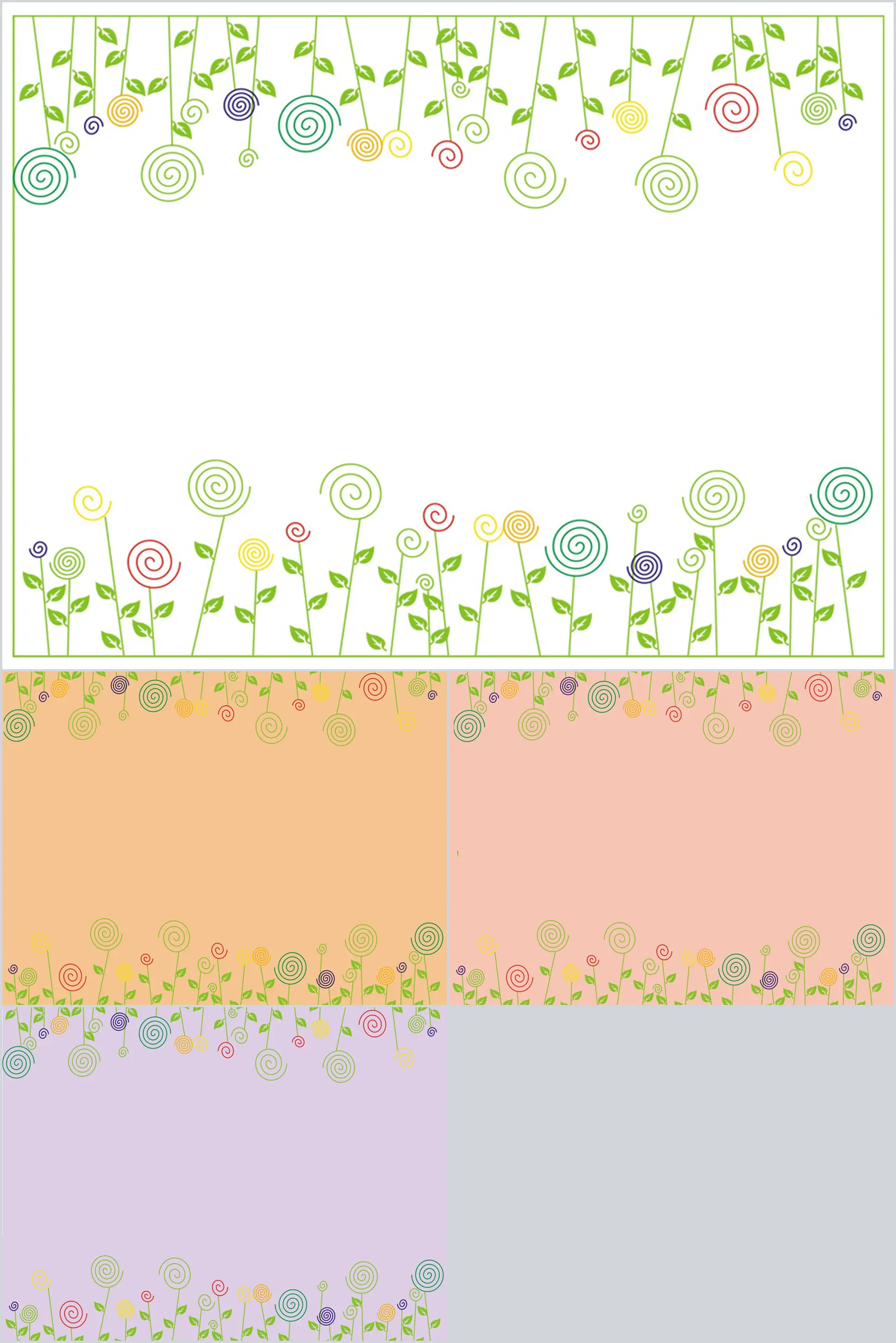 Cute Flowers-Grass Slideshow-Background Image-