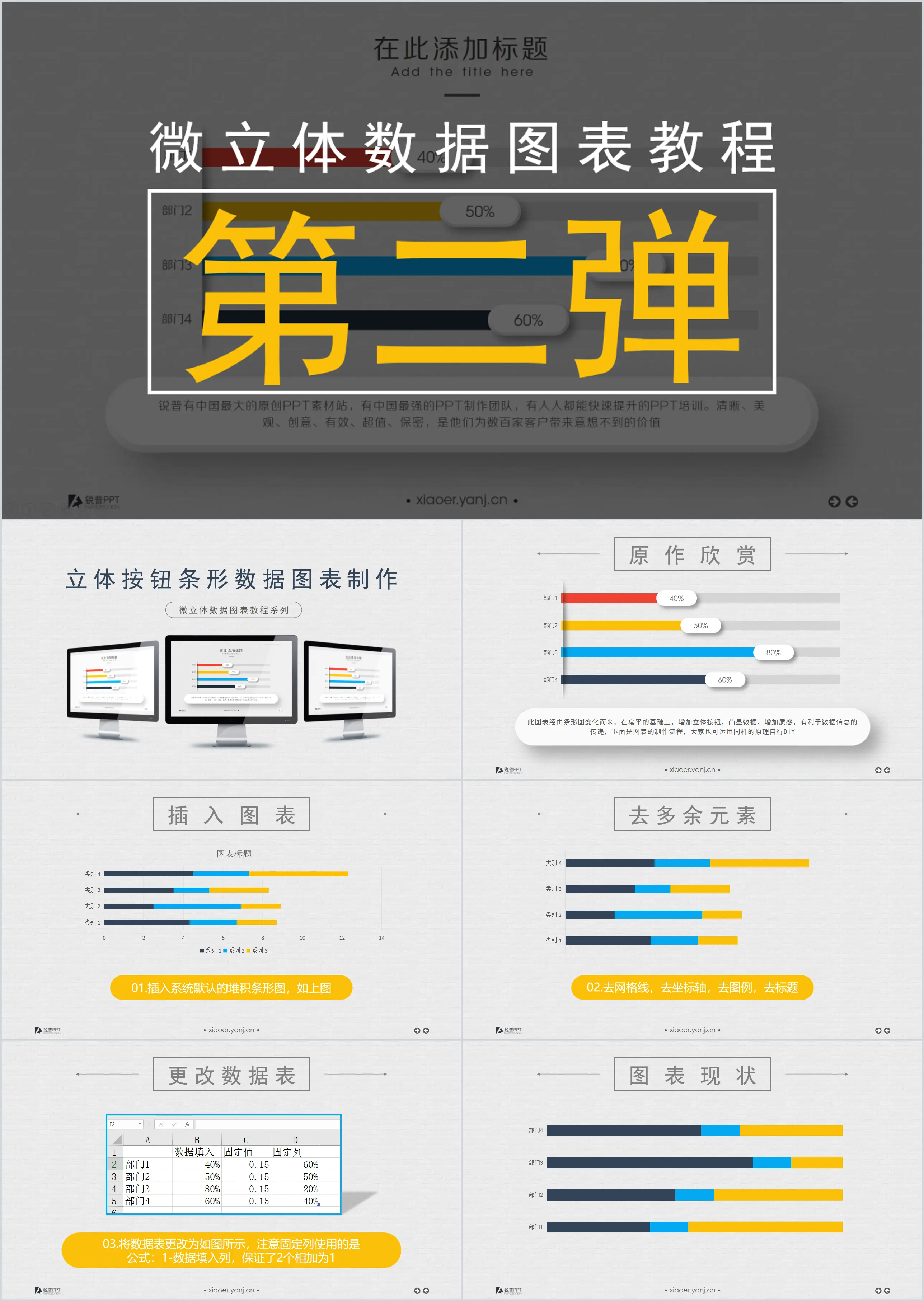 立體按鈕條形圖表製作教程