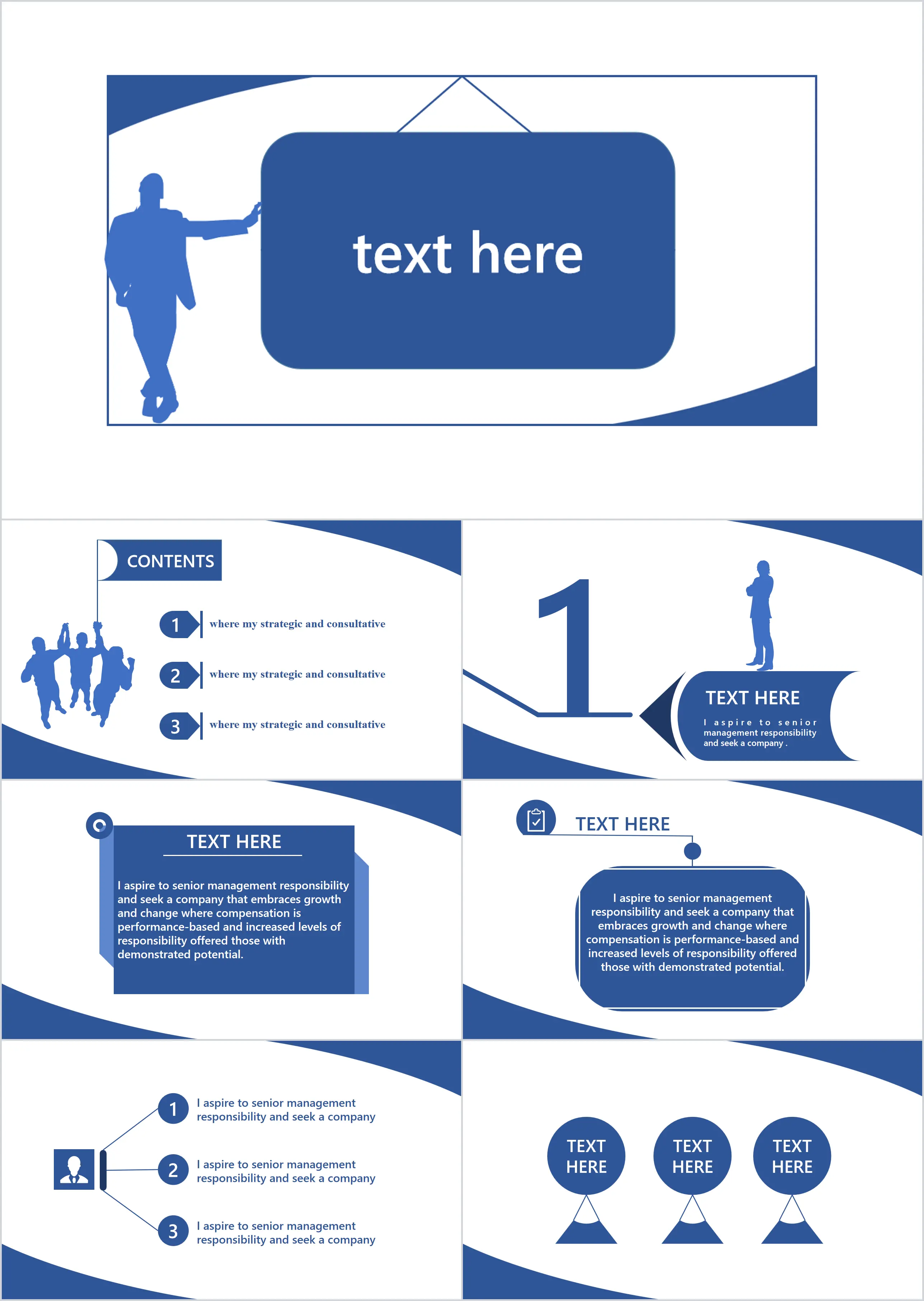 Simple blue business multifunctional PPT template