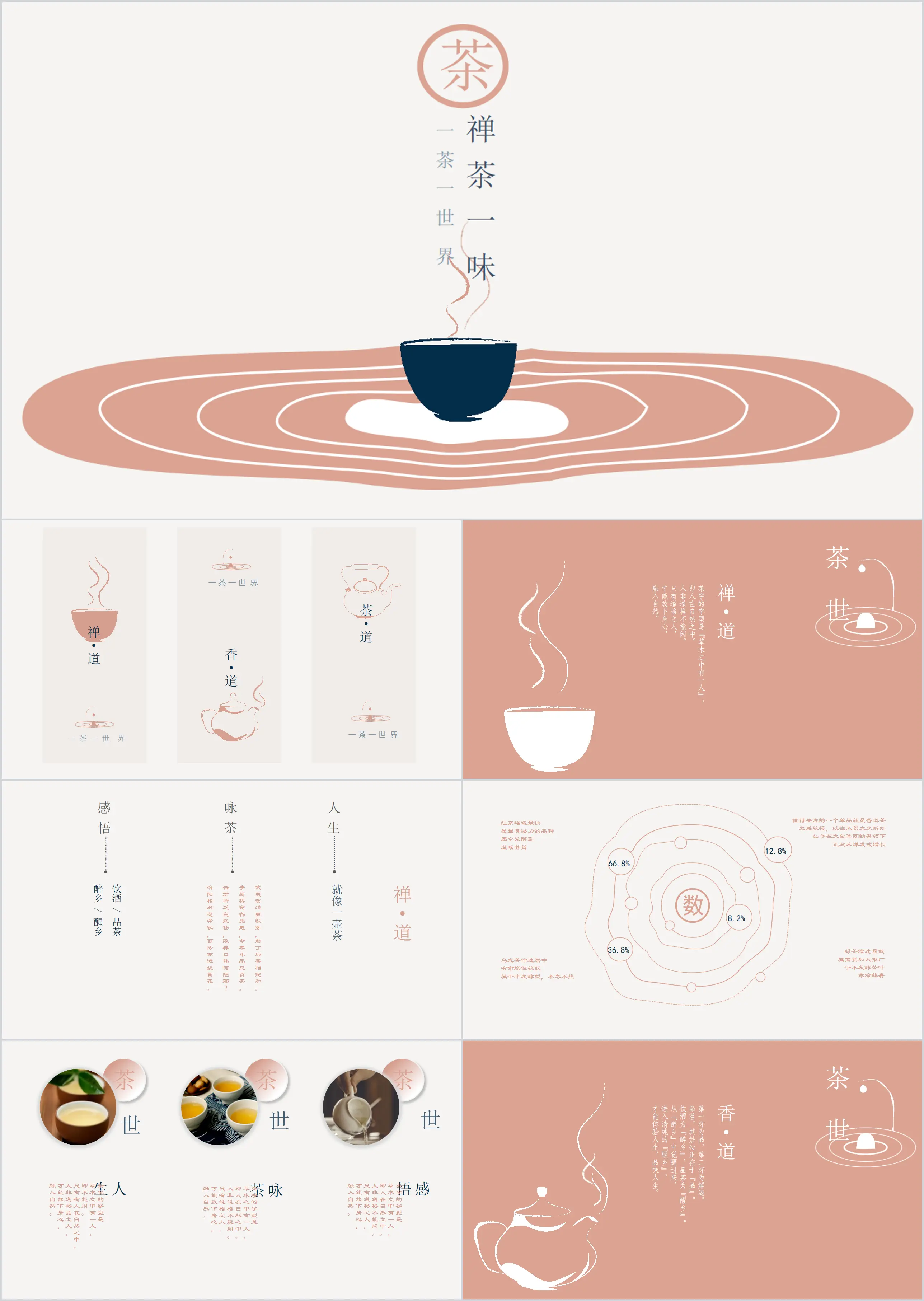 禅意茶艺茶道茶文化PPT模板