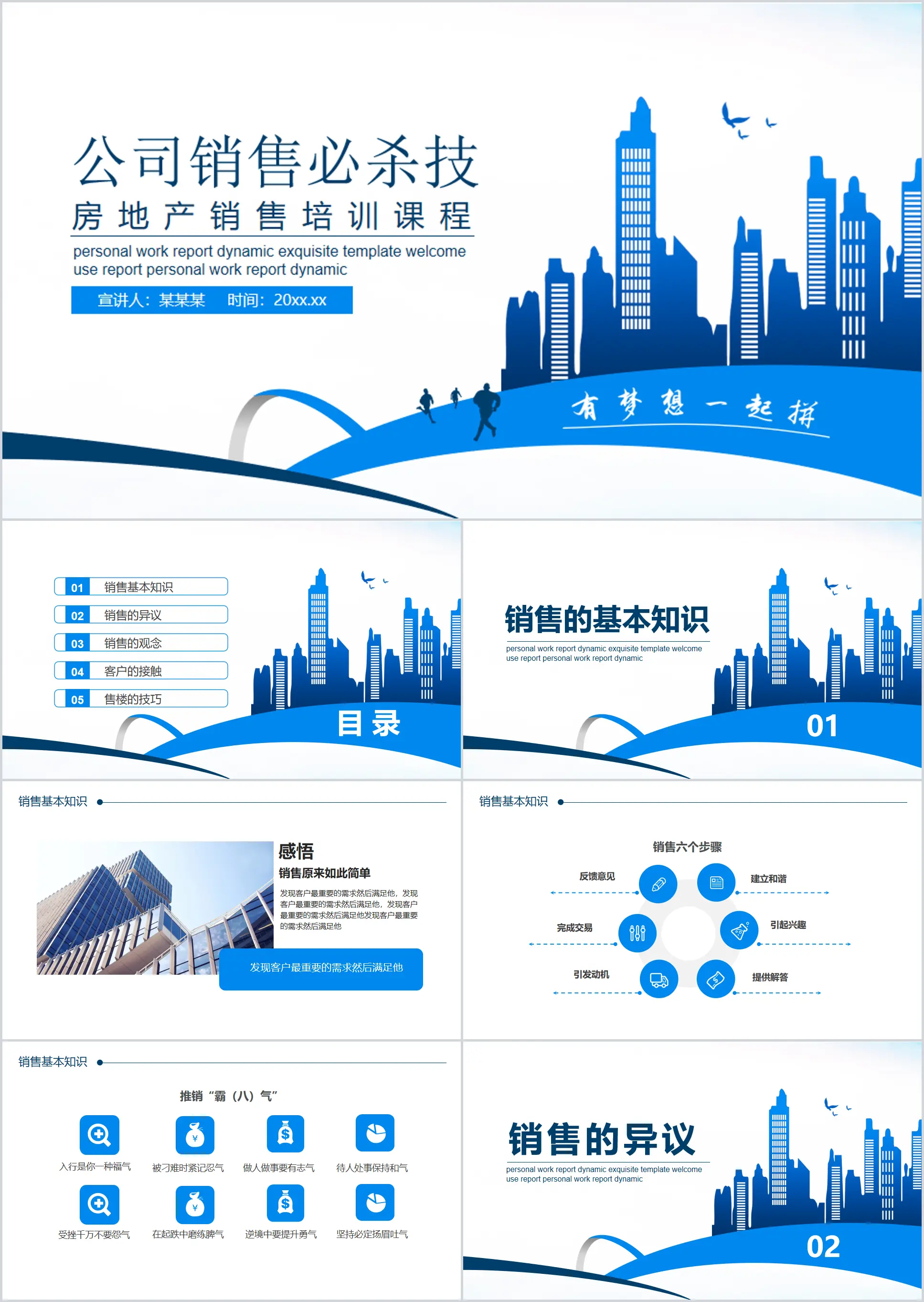 房地产公司销售必杀技培训课程PPT模板