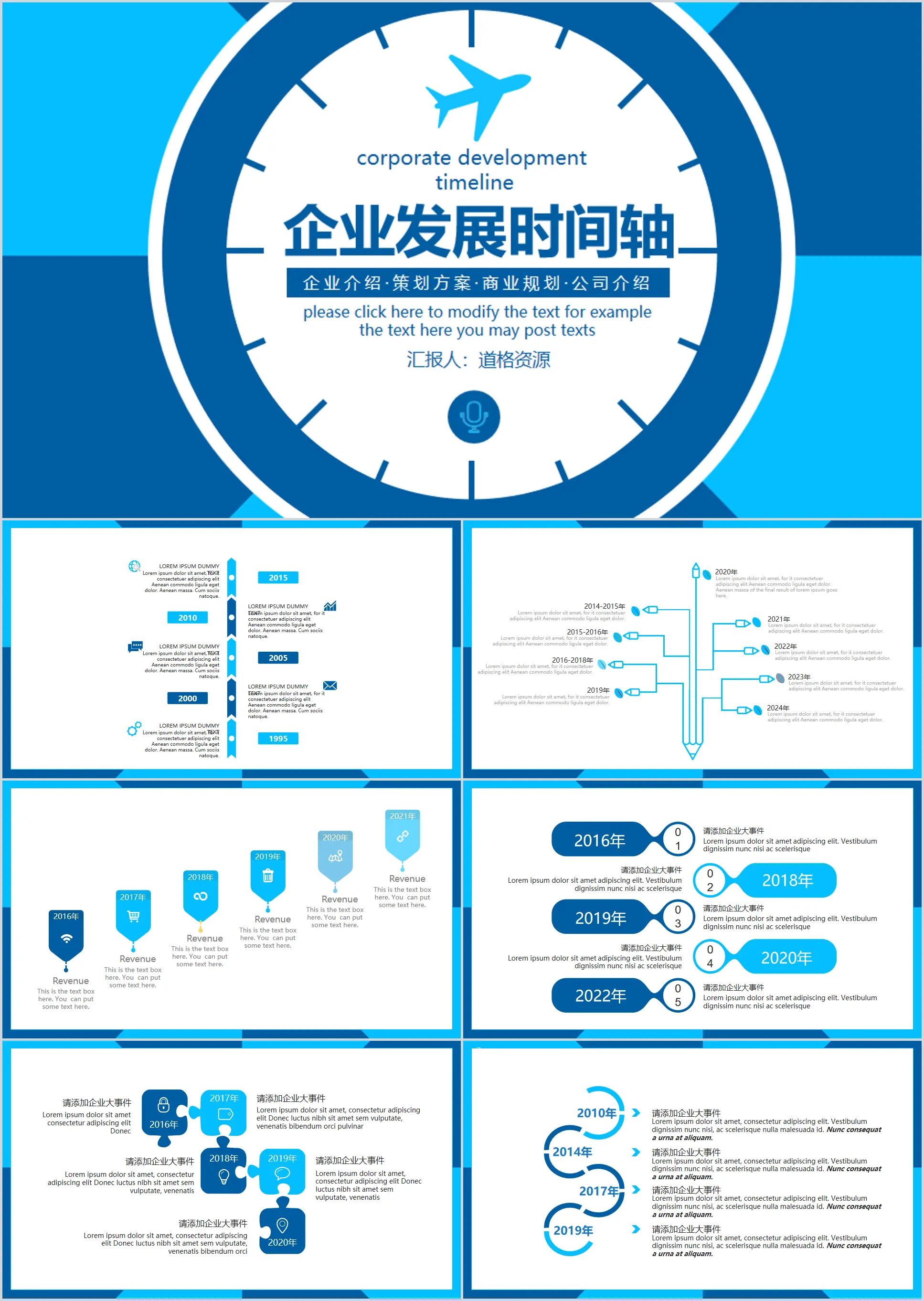 公司简介企业发展时间轴PPT模板