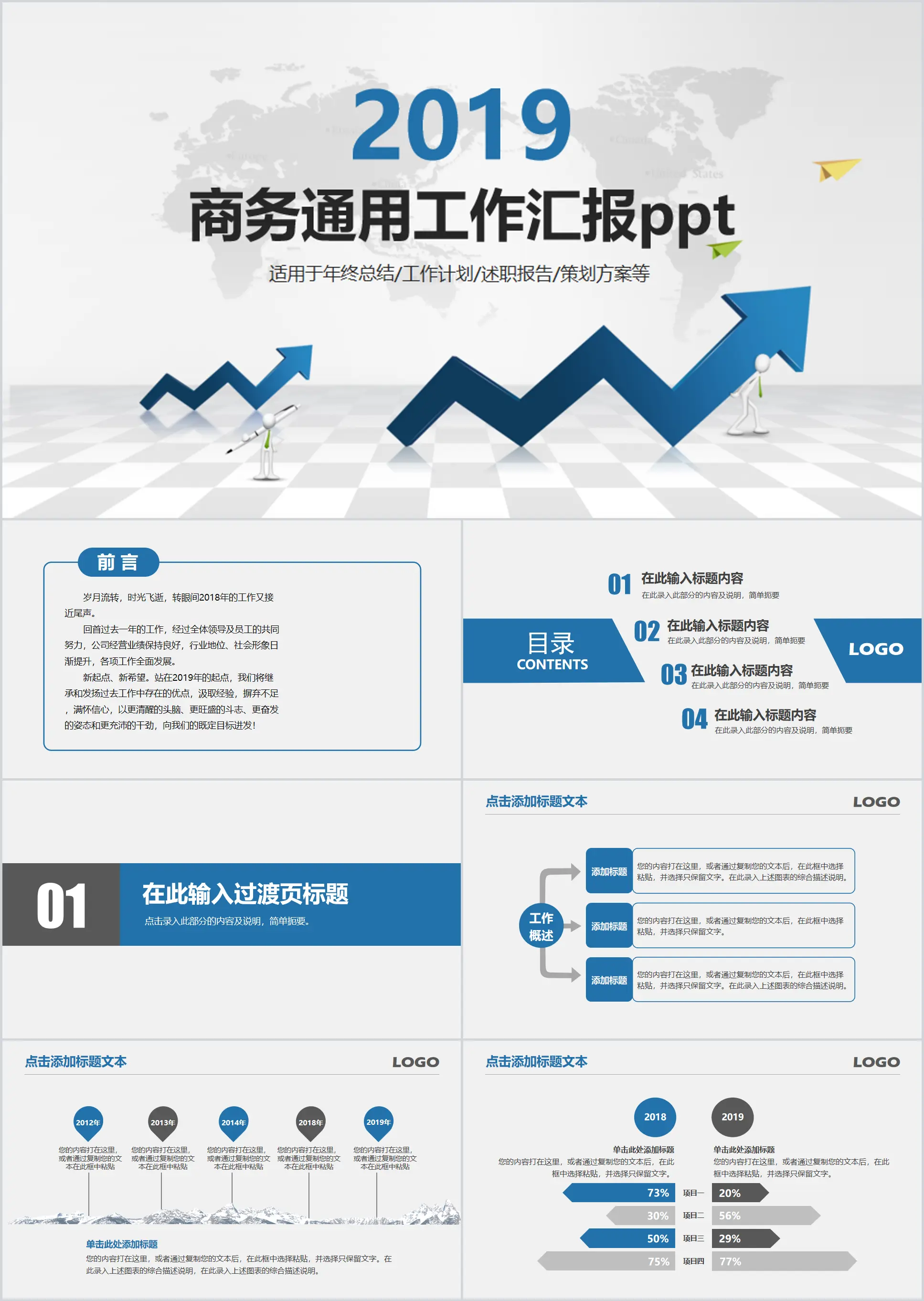 商务通用工作汇报PPT