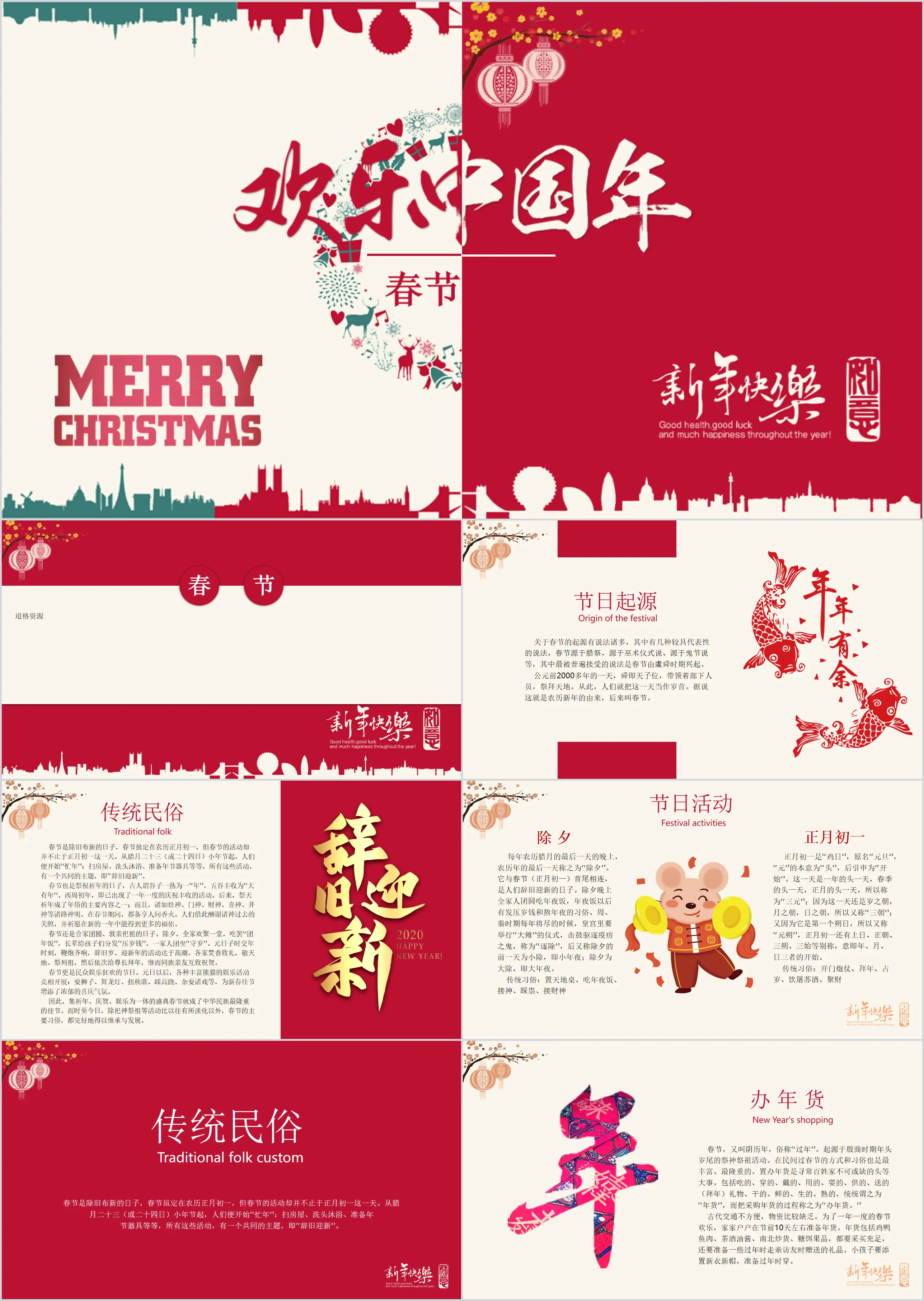 Happy Chinese New Year introduction ppt template