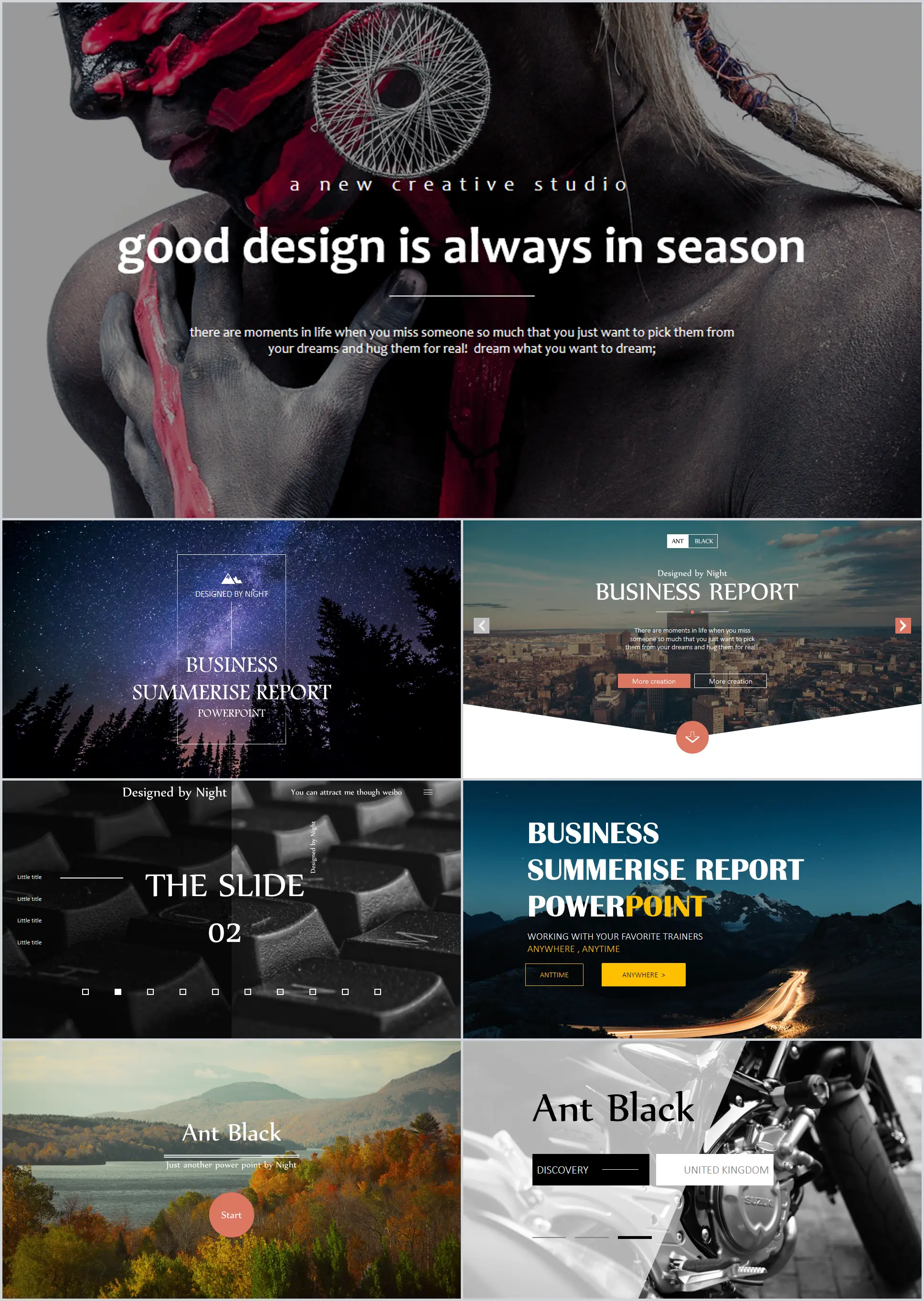 Collection of 15 magazine style PPT cover templates