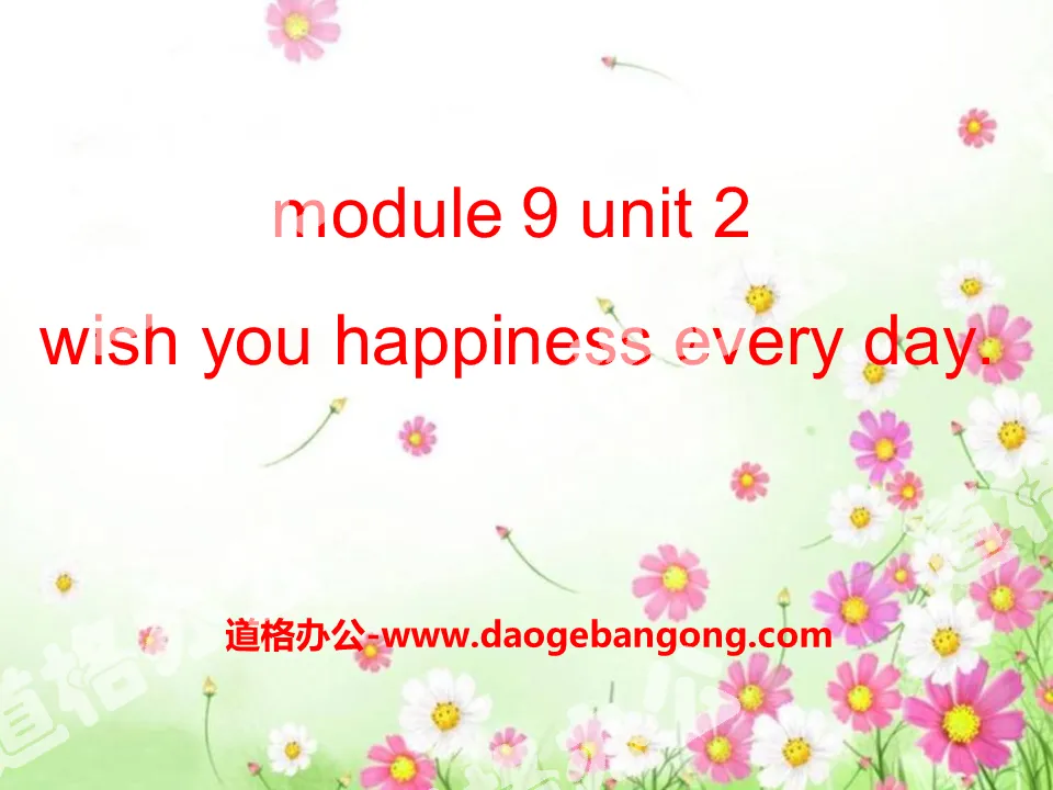"Wishing you happiness every day" PPT courseware 4