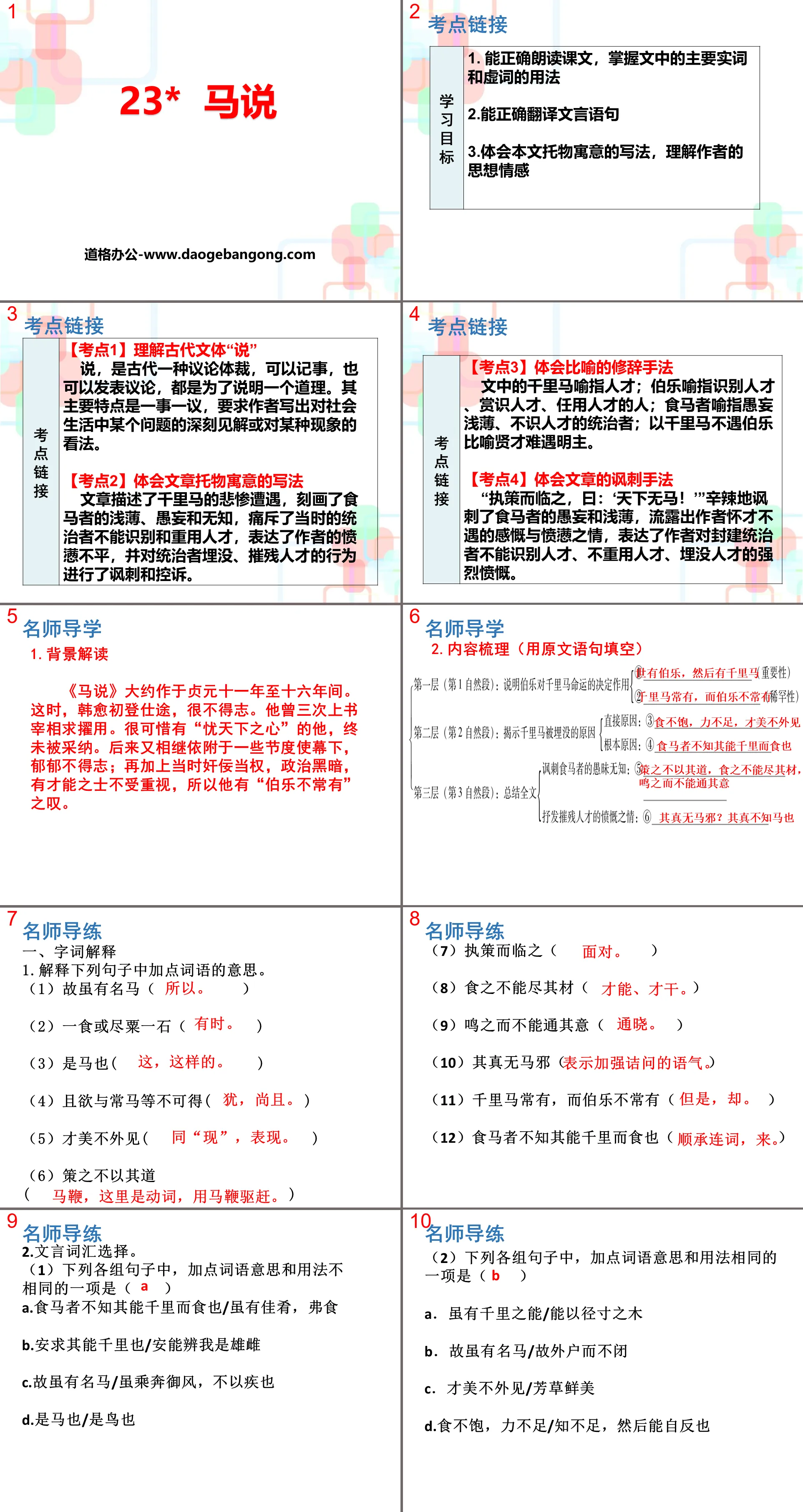 《马说》PPT