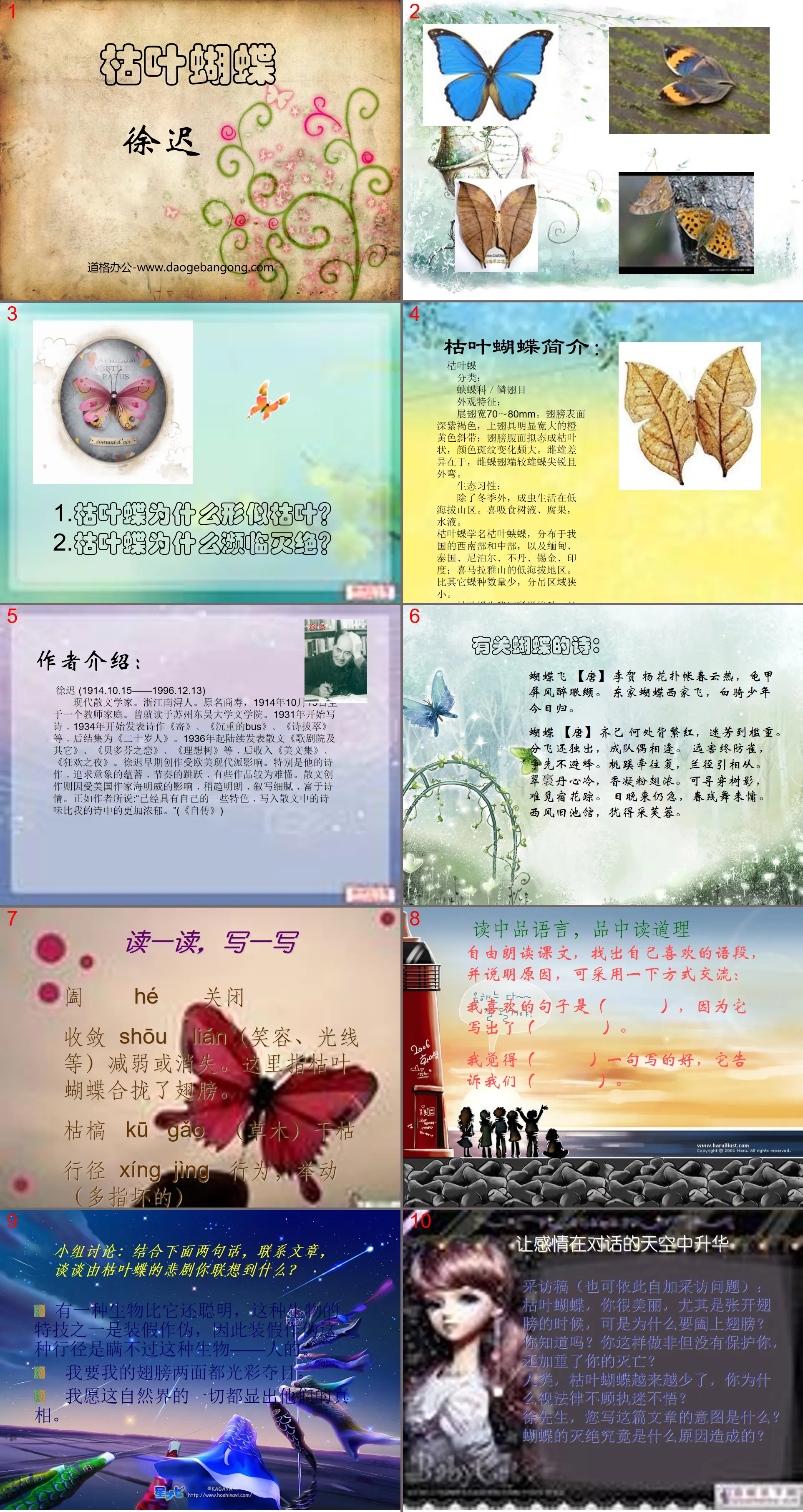 《枯葉蝴蝶》PPT教科書4