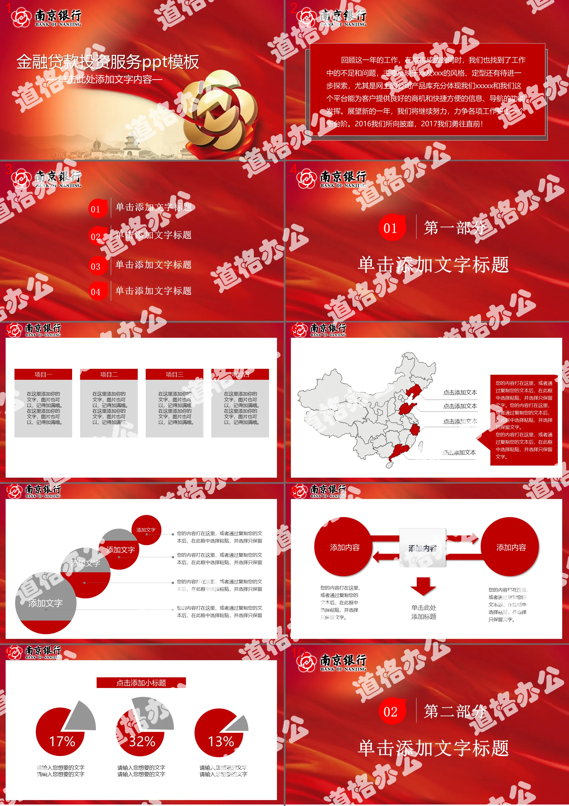 南京銀行專用PPT模板