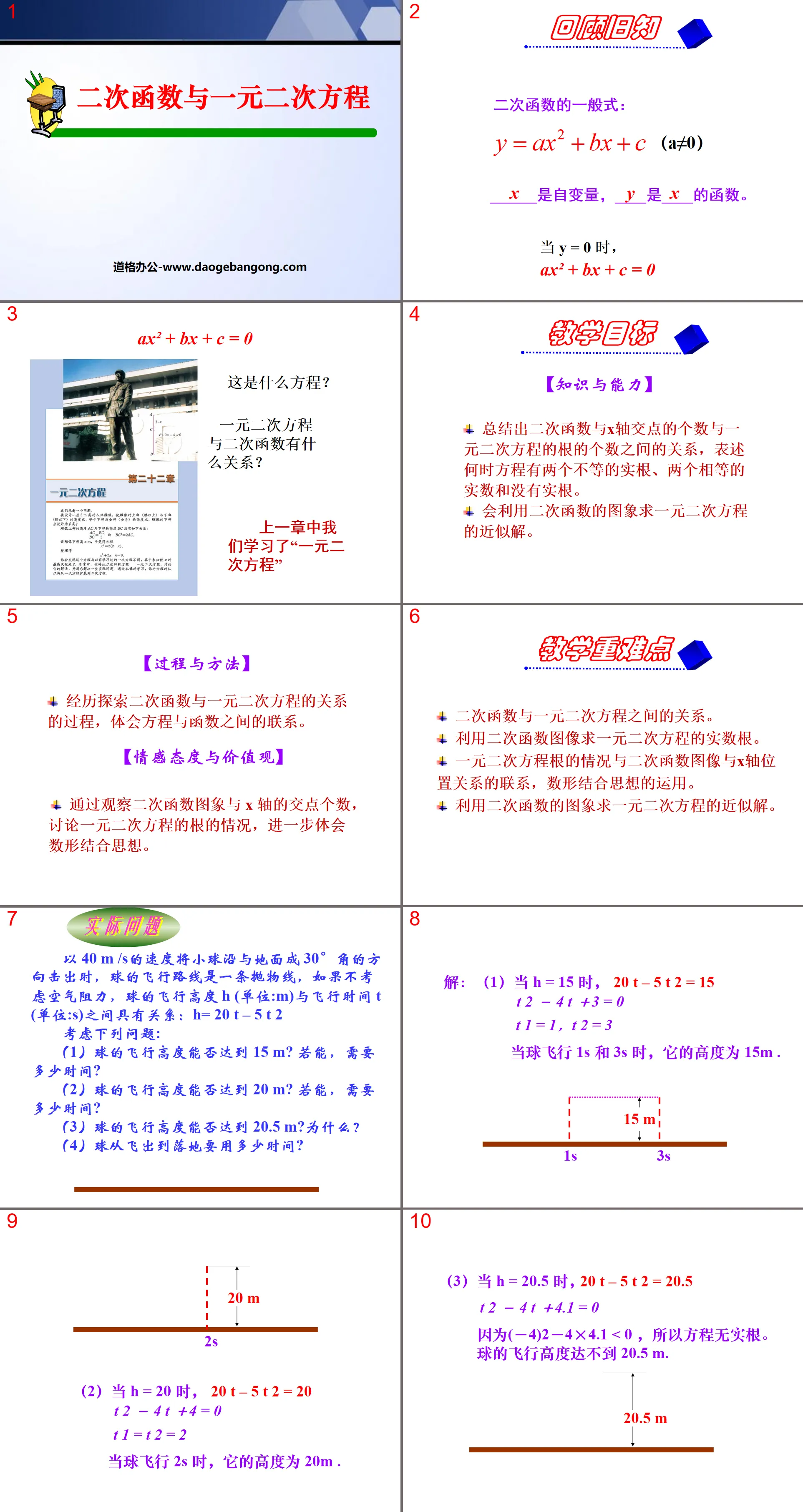 《二次函数与一元二次方程》二次函数PPT课件2
