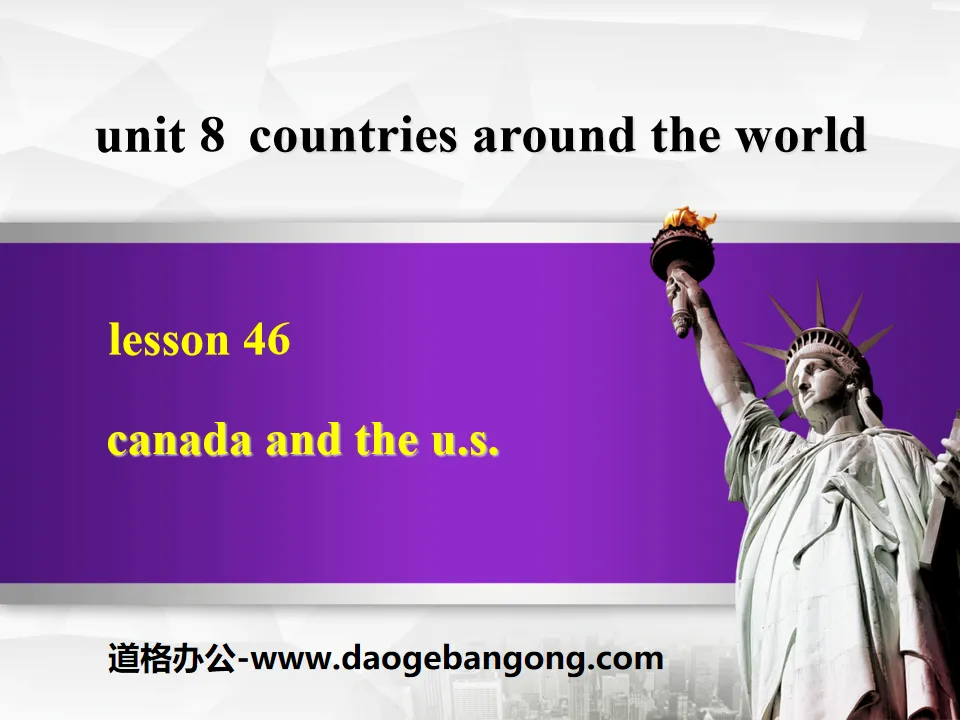 《Canada and the U.S.》Countries around the World PPT下載