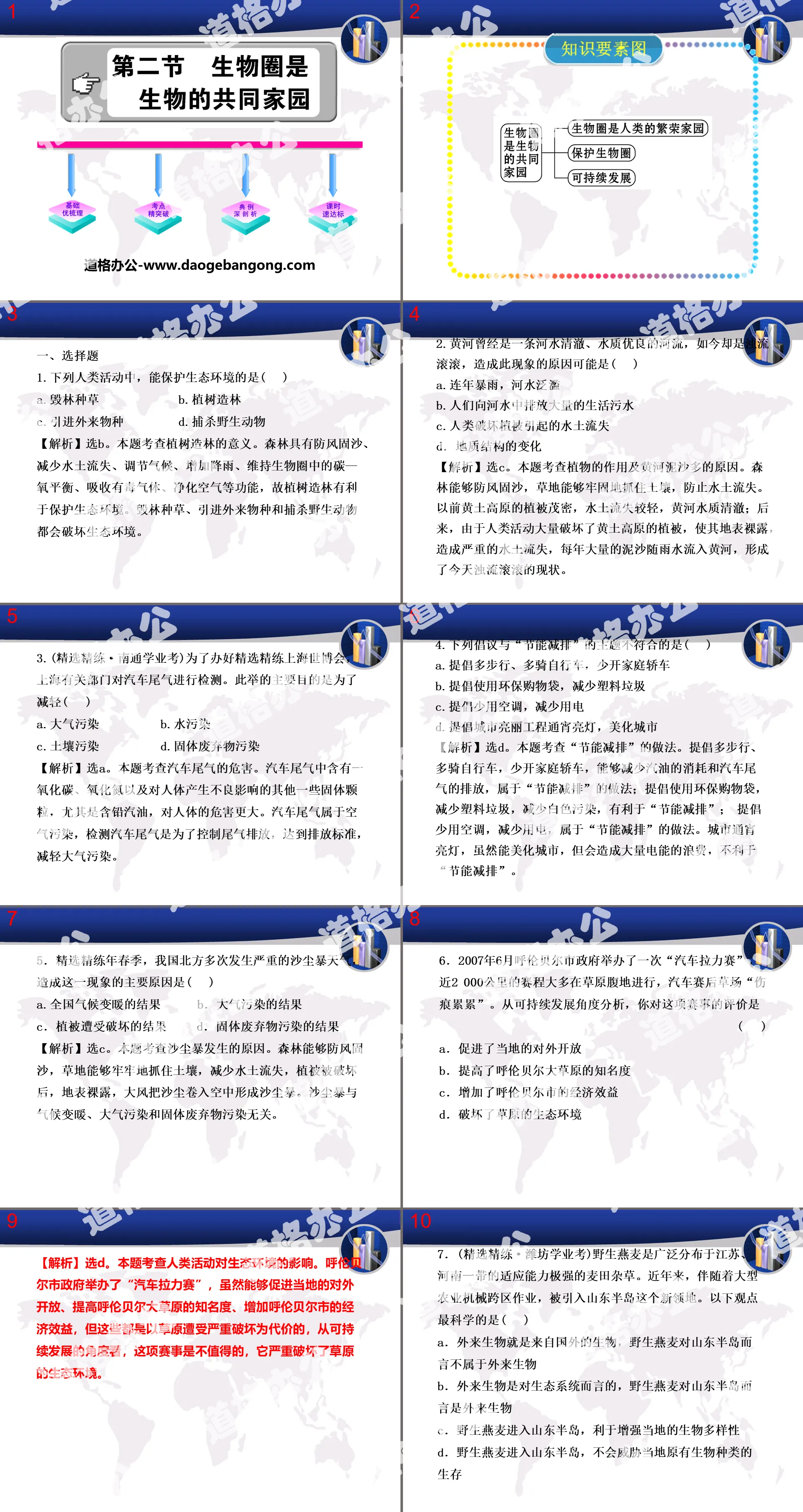 《生物圈是生物的共同家園》PPT課件