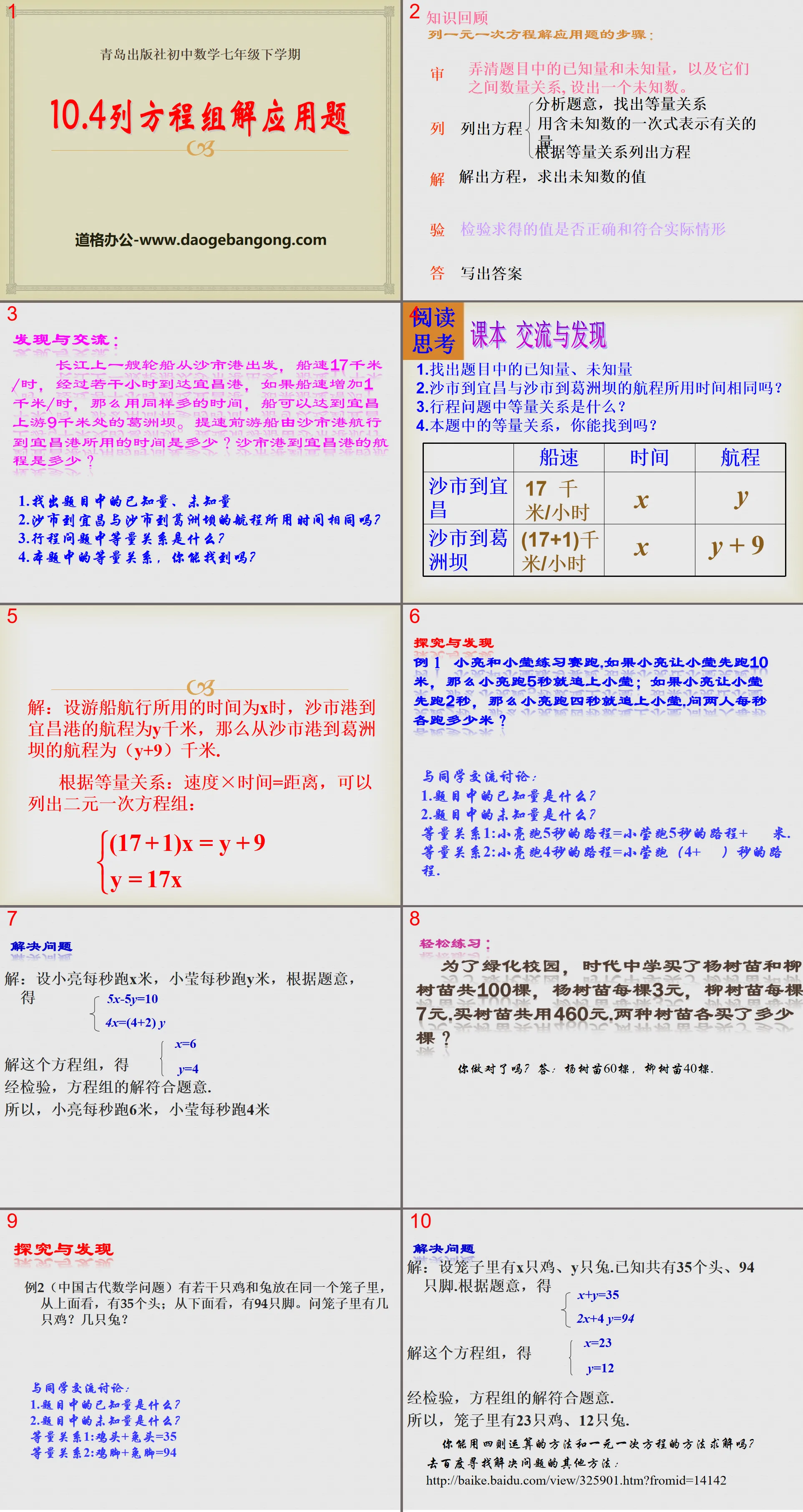 《列方程组解应用题》PPT课件3
