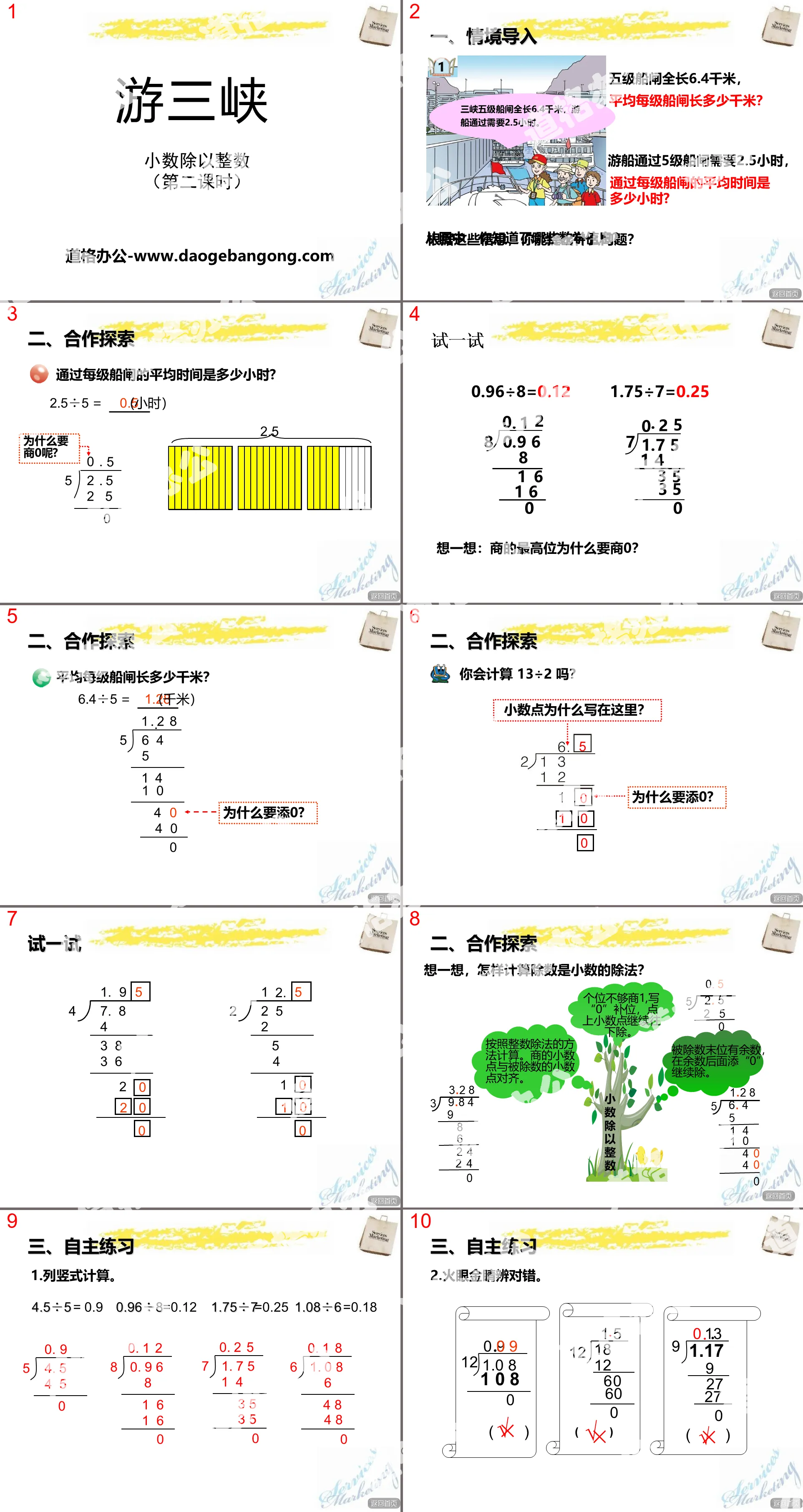 "Traveling to the Three Gorges" PPT courseware 2