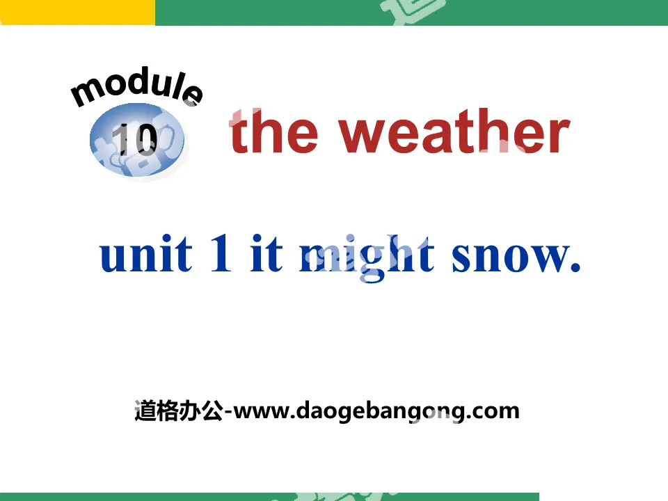 "It might snow" the weather PPT courseware 2
