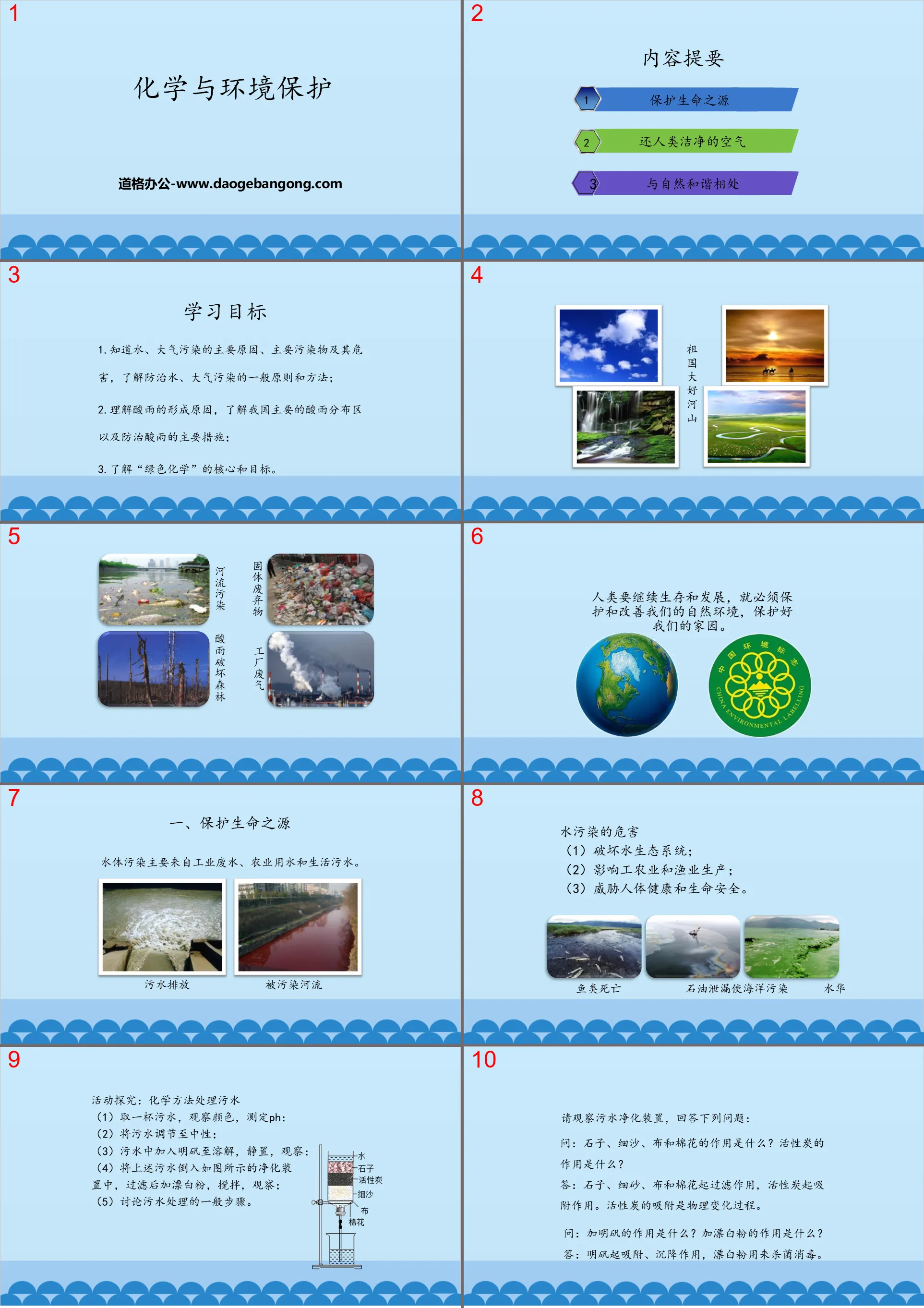 《化學與環境保護》化學與社會發展PPT教學課件