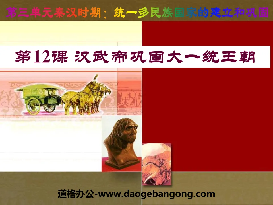 "Emperor Wu of the Han Dynasty consolidated the unified dynasty" PPT courseware