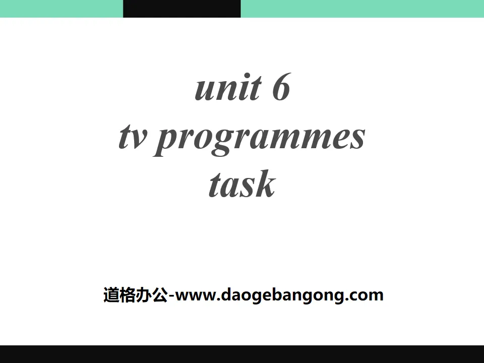 《TV programmes》TaskPPT课件
