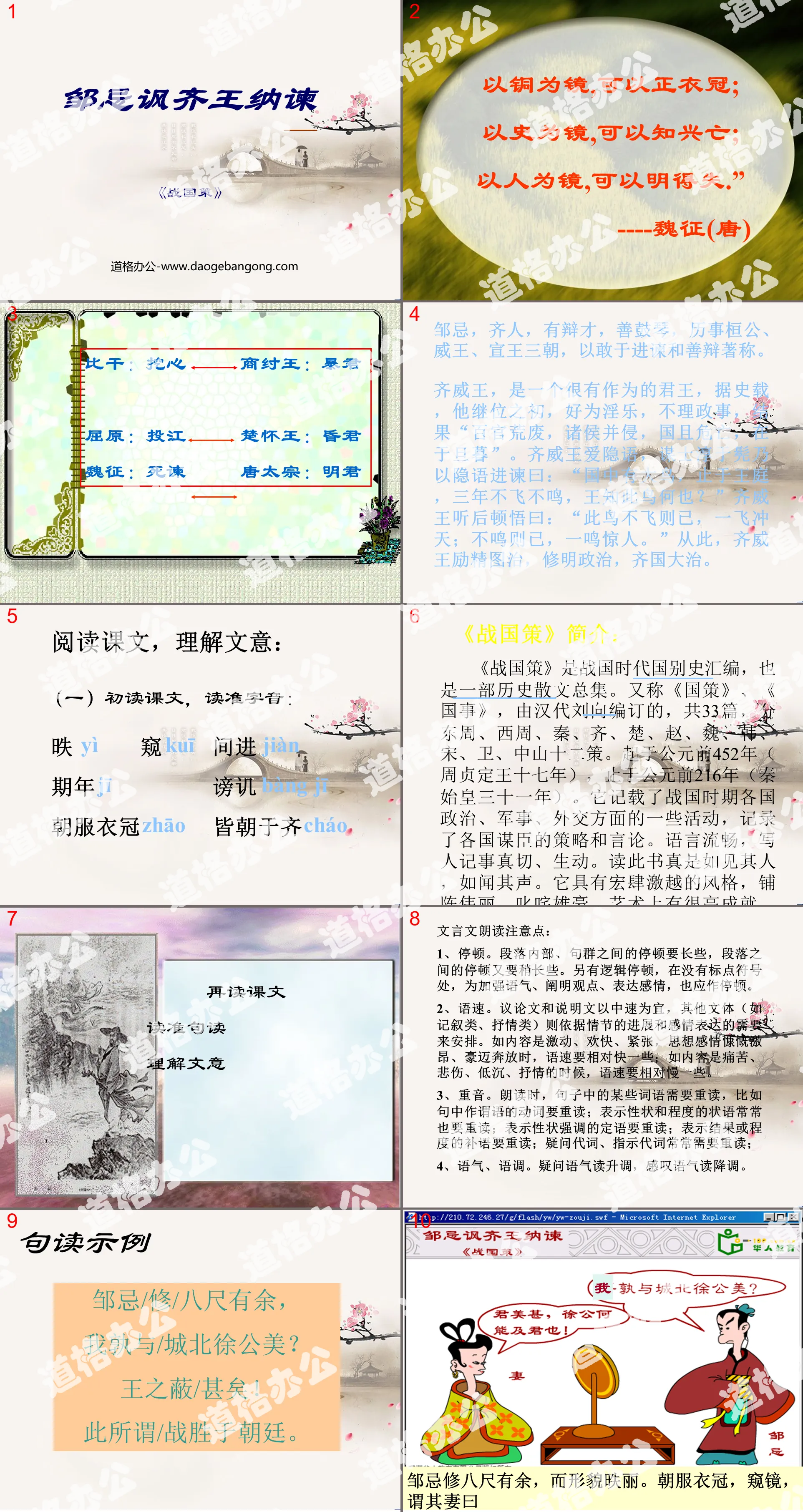 《鄒忌諷齊王納諫》PPT課件7