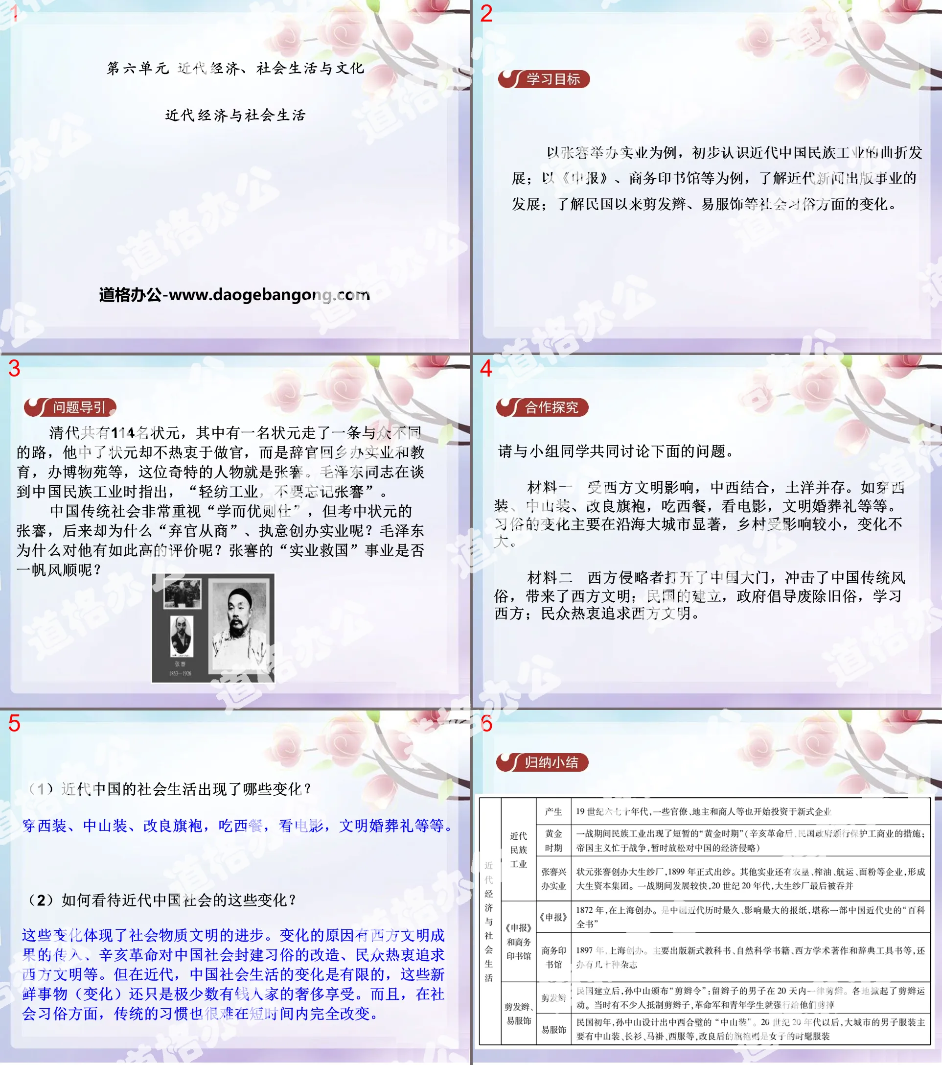 《近代經濟與社會生活》近代經濟、社會生活與文化PPT課件