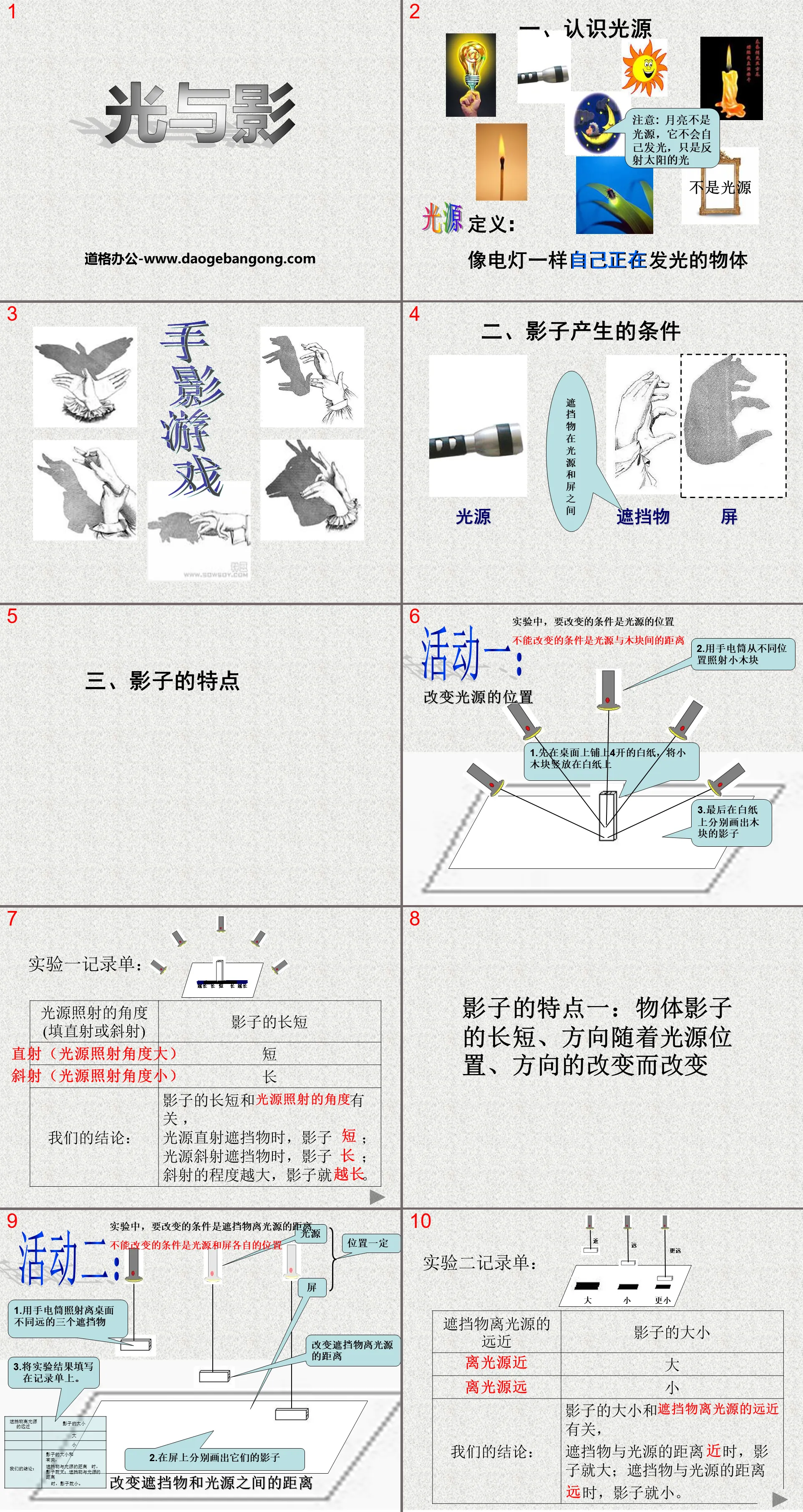 《光與影》多彩的光PPT課件