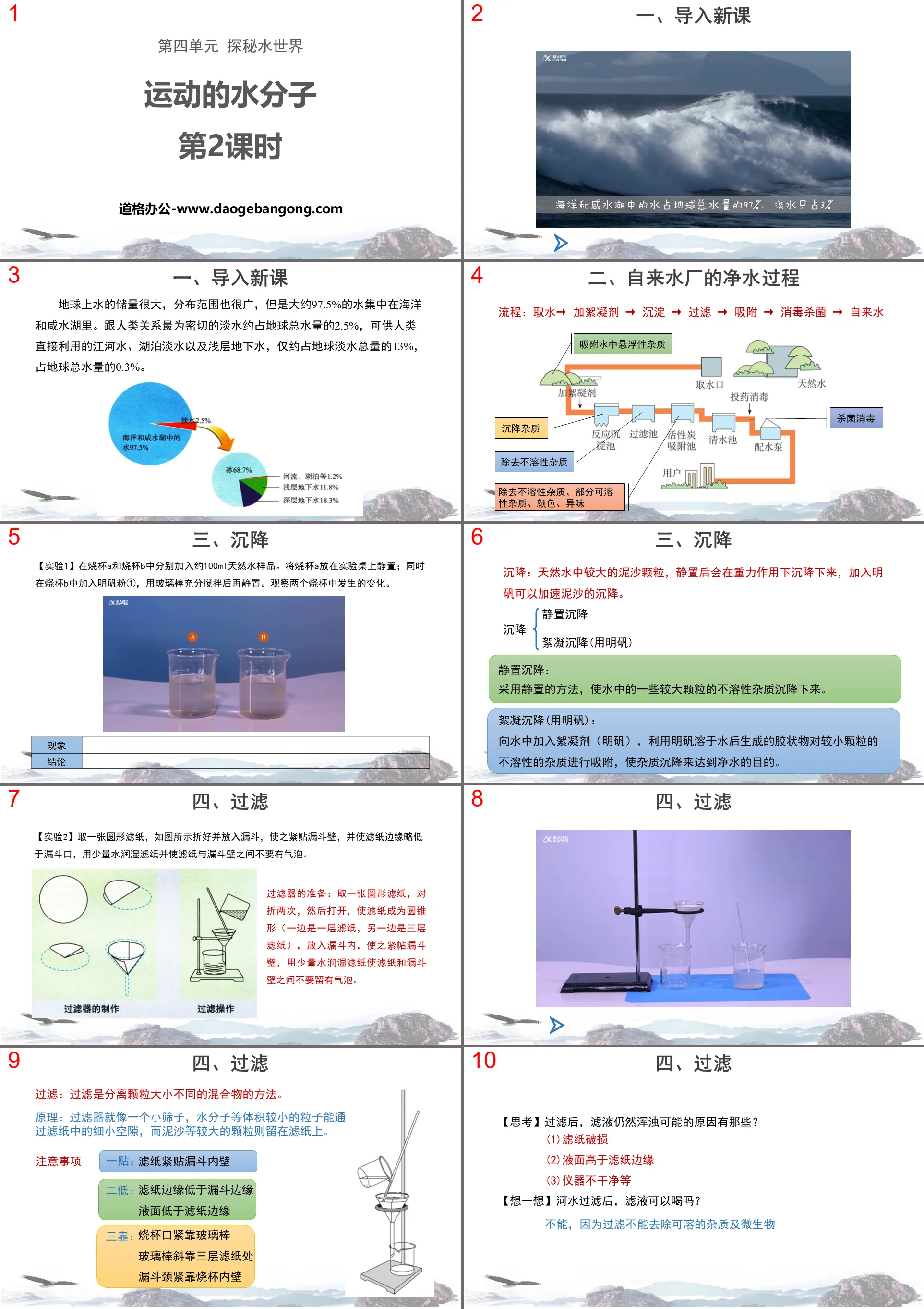 《运动的水分子》探秘水世界PPT(第2课时)