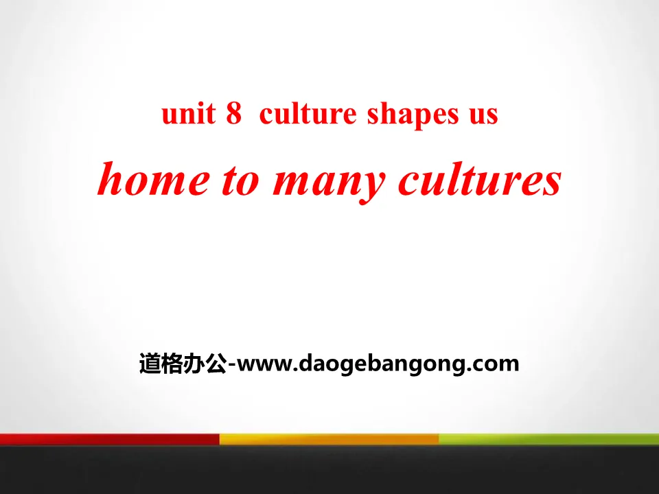 《Home to Many Cultures》Culture Shapes Us PPT
