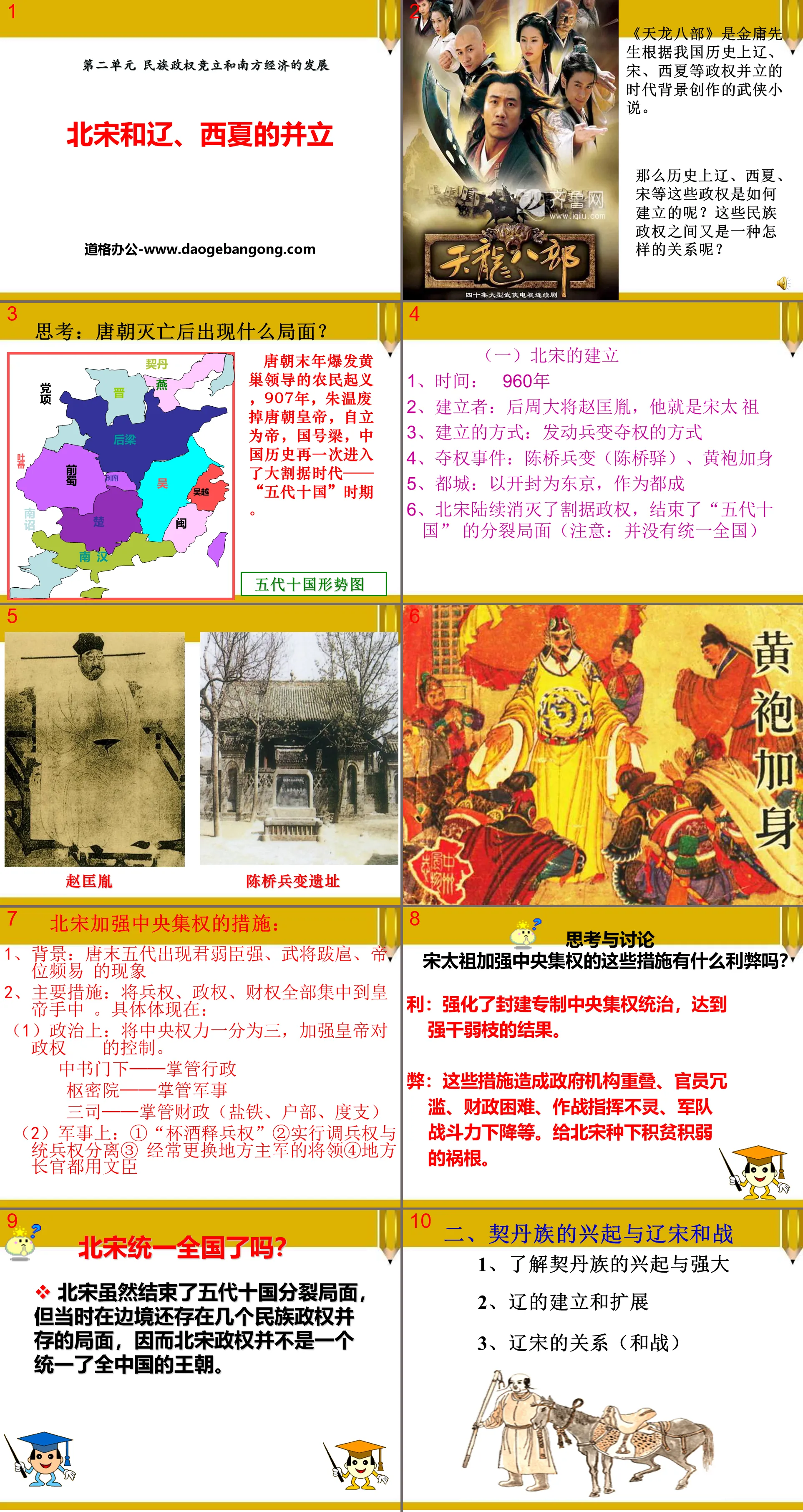 《北宋與遼、西夏的並立》民族政權競立與南方經濟的發展PPT課件2