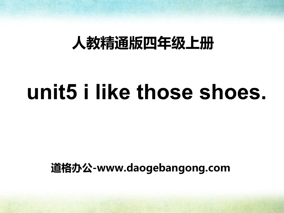 《I like those shoes》PPT课件