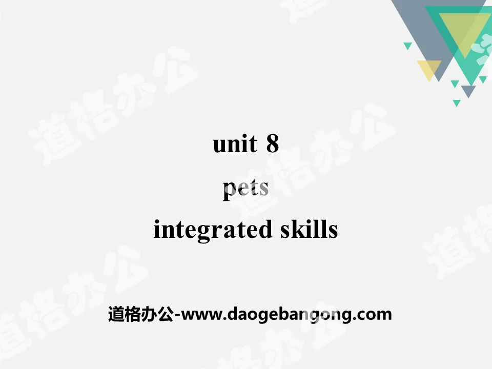 《Pets》Integrated skillsPPT
