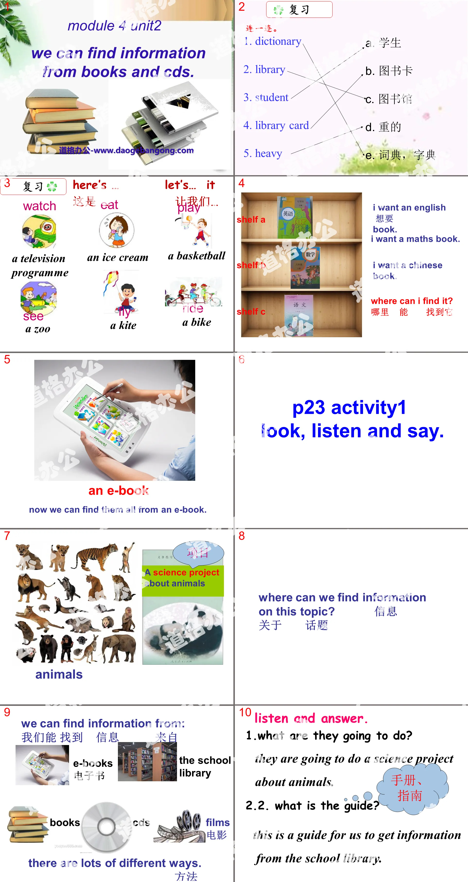 《We can find information from books and CDs》PPT课件3
