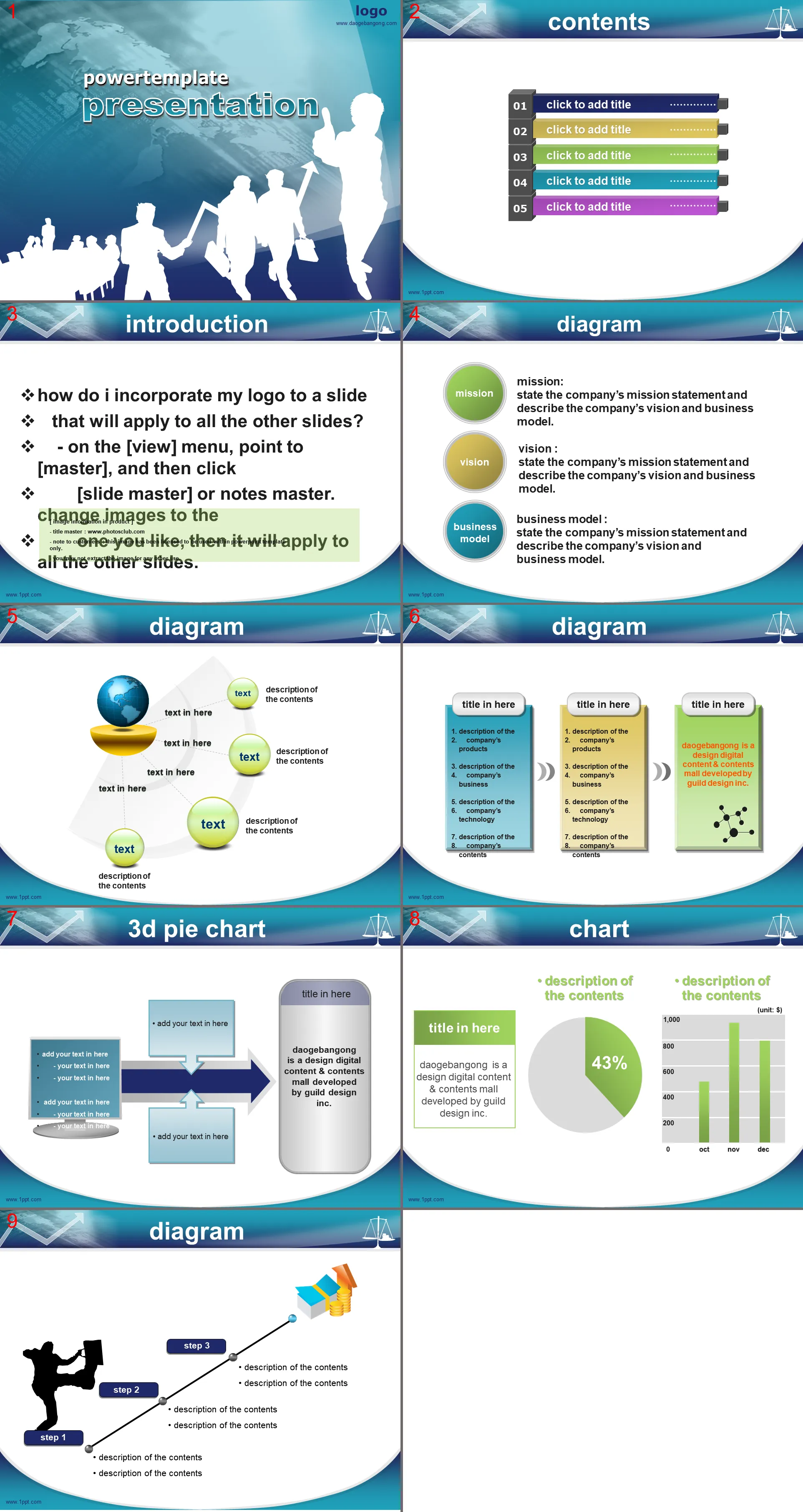 Business people background PPT template download